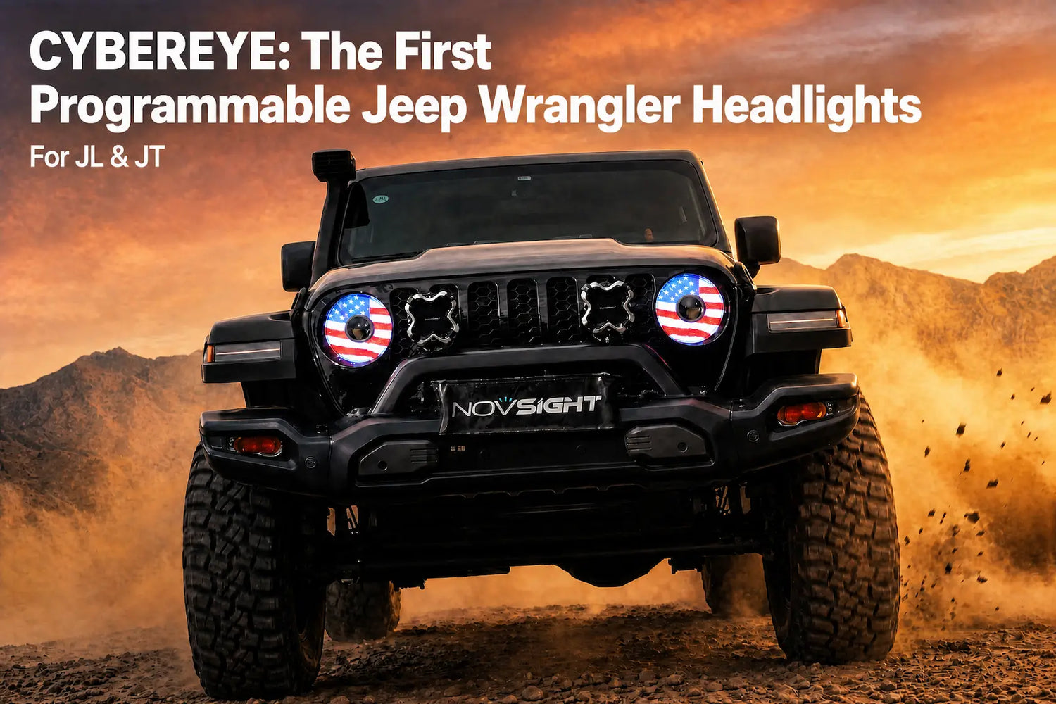 CYBEREYE: App-Programmable LED Headlights for Jeep Wrangler JL & JT