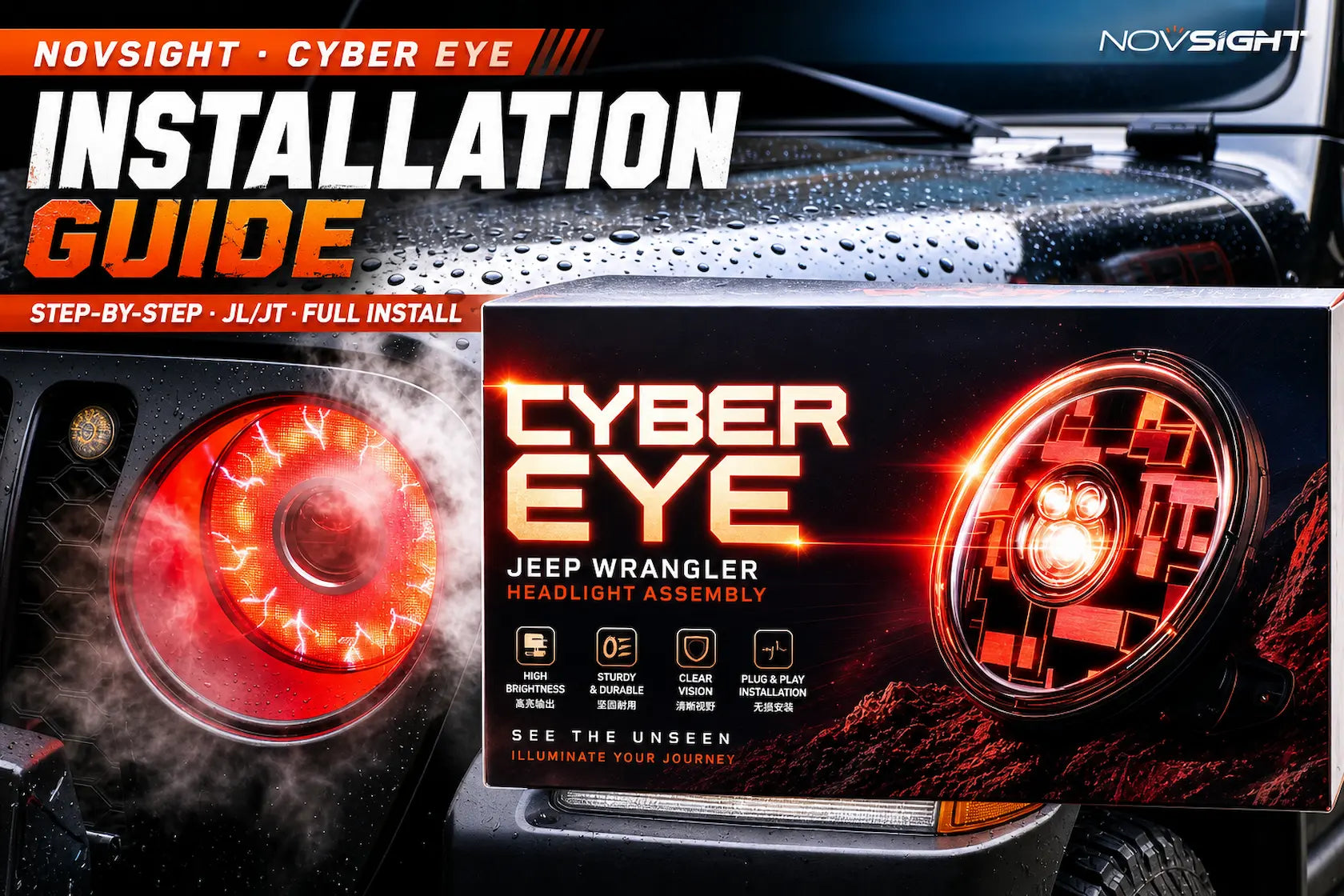 Cyber Eye Headlight Installation Guide | Jeep JL/JT