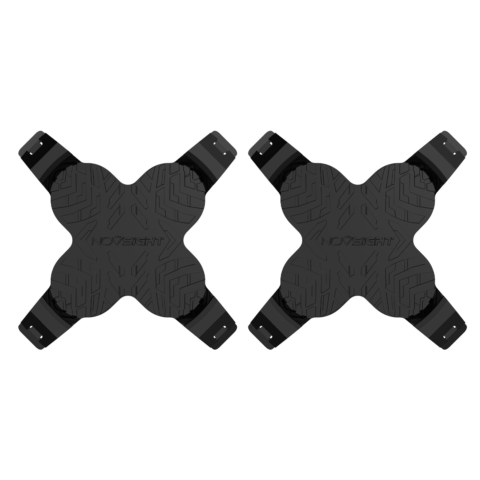 NOVSIGHT HALO 6" Tire Tread Blackout Covers with DRL Cutouts (2pcs/Set)