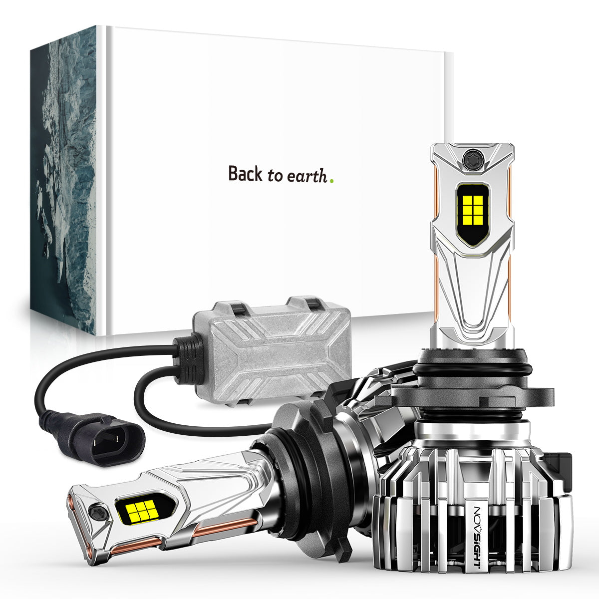 N67EP Series | 9006 HB4 LED Headlight Bulbs Eco-friendly Sustainability Extremely Brighter Light 140W 32000LM | 2 Bulbs - NOVSIGHT