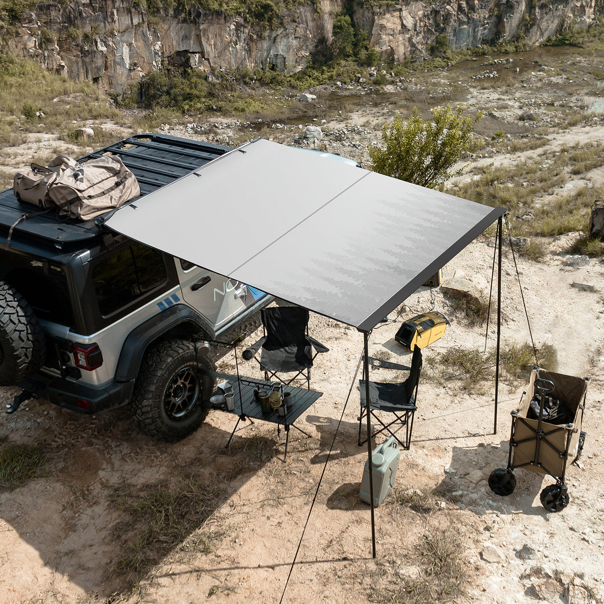 car side tent Novsight Awning Anti UV for Outdoor Camping Sun Shelter for JEEP SUV Van Camper Trailer THULE Markise 3200 300 Sale Picks Nennwerte:100,00 € use canopy that attaches