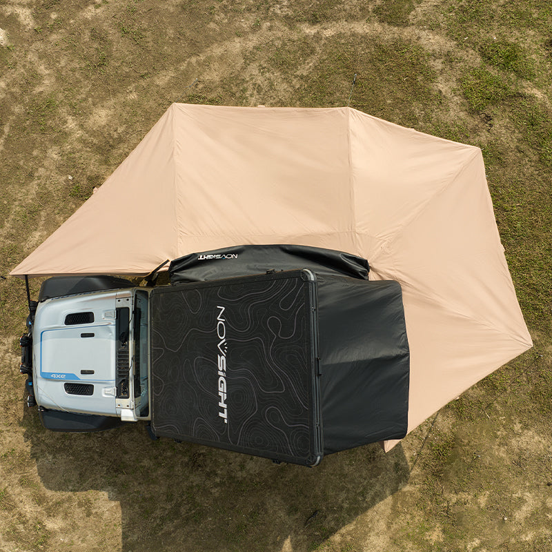 Novsight 270 Degree Car Side Awning for Camping – Khaki - NOVSIGHT