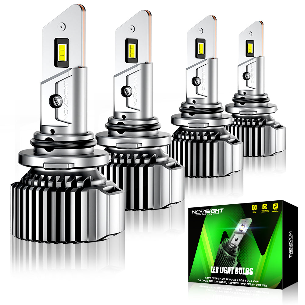 2015-2018 Kia Sedona H7 LED Headlight Bulbs Plug and Play Headlamp Lights Replacement Pack of 4 Bulbs - NOVSIGHT