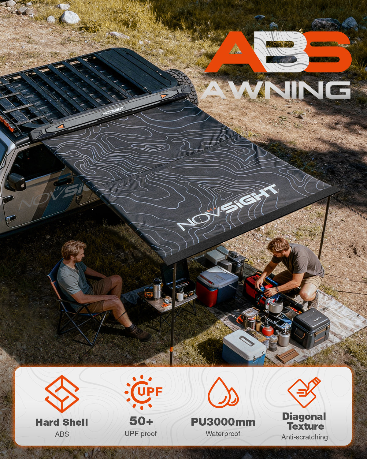 Novsight ABS Car Side Awning Tent for Camping - NOVSIGHT