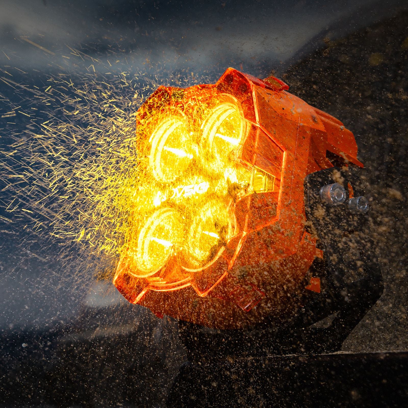 CYBER Series | 6-inch LED Pod Lights White and Amber Light Cyber Orange - NOVSIGHT