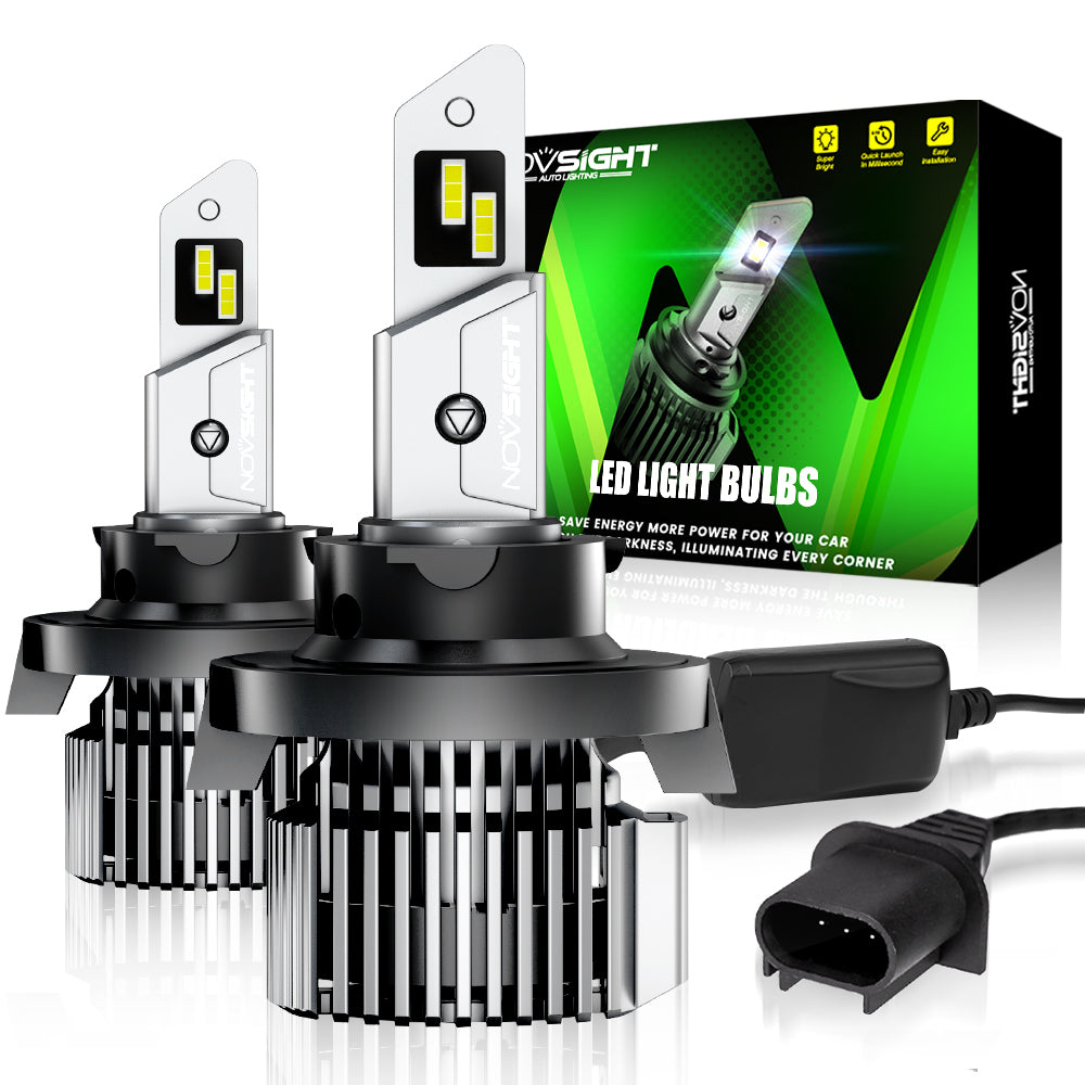 Ford Mustang 2005-2012 Custom-Fit H13 9008 LED Bulbs Halogen bulb Replacement 2 Bulbs - NOVSIGHT