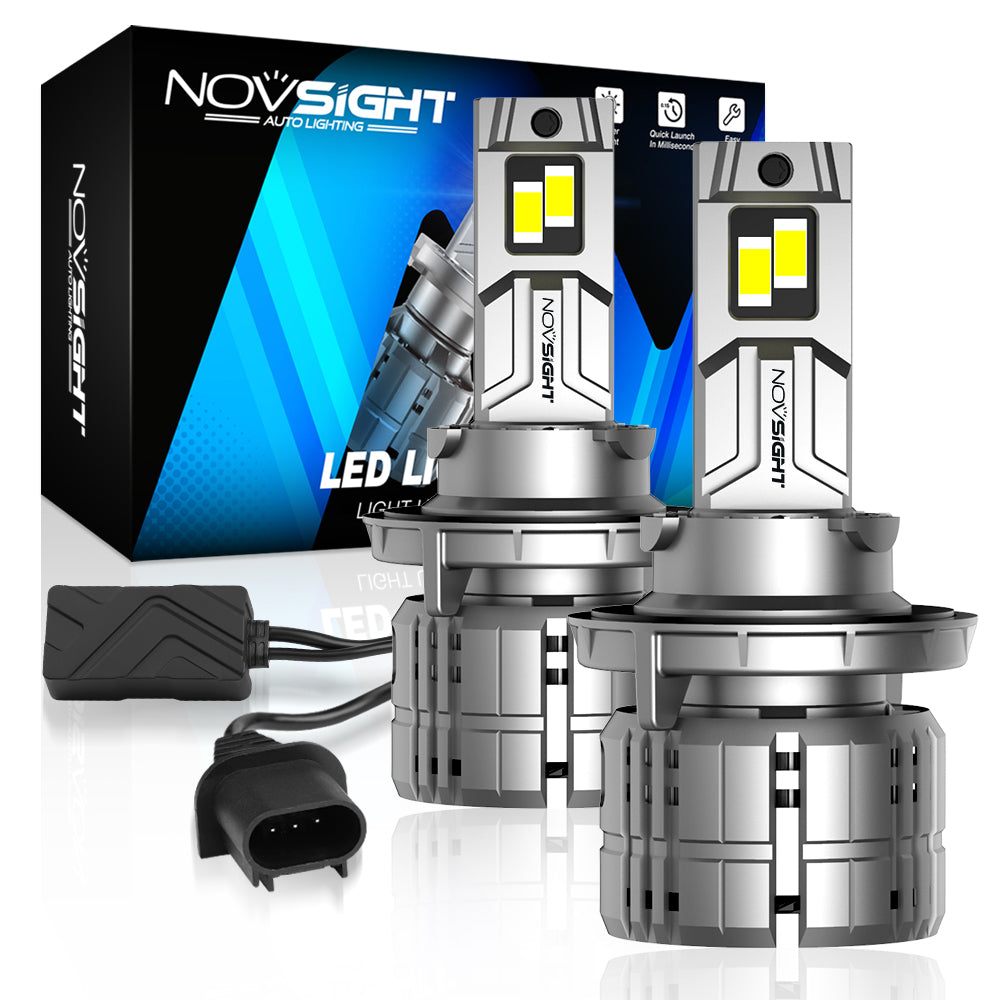 2005-2020 Ford F-350 Custom-Fit LED Bulbs H13 H13 Halogen Replacement 4 Bulbs - NOVSIGHT