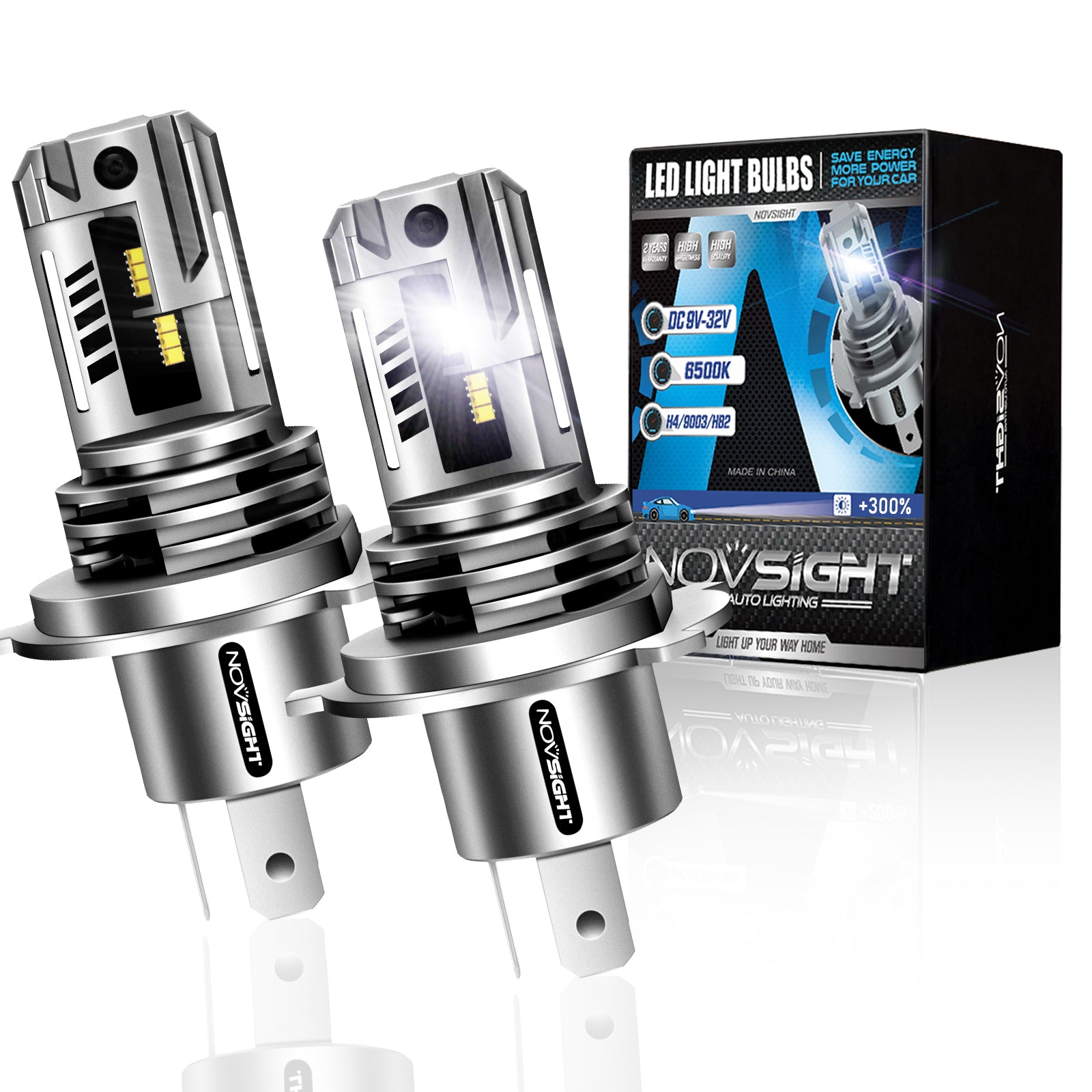 2003-2011 Honda Element LED Headlight Bulb H4 Hi/Lo Dual Beam Headlight Upgrade,6500K - NOVSIGHT