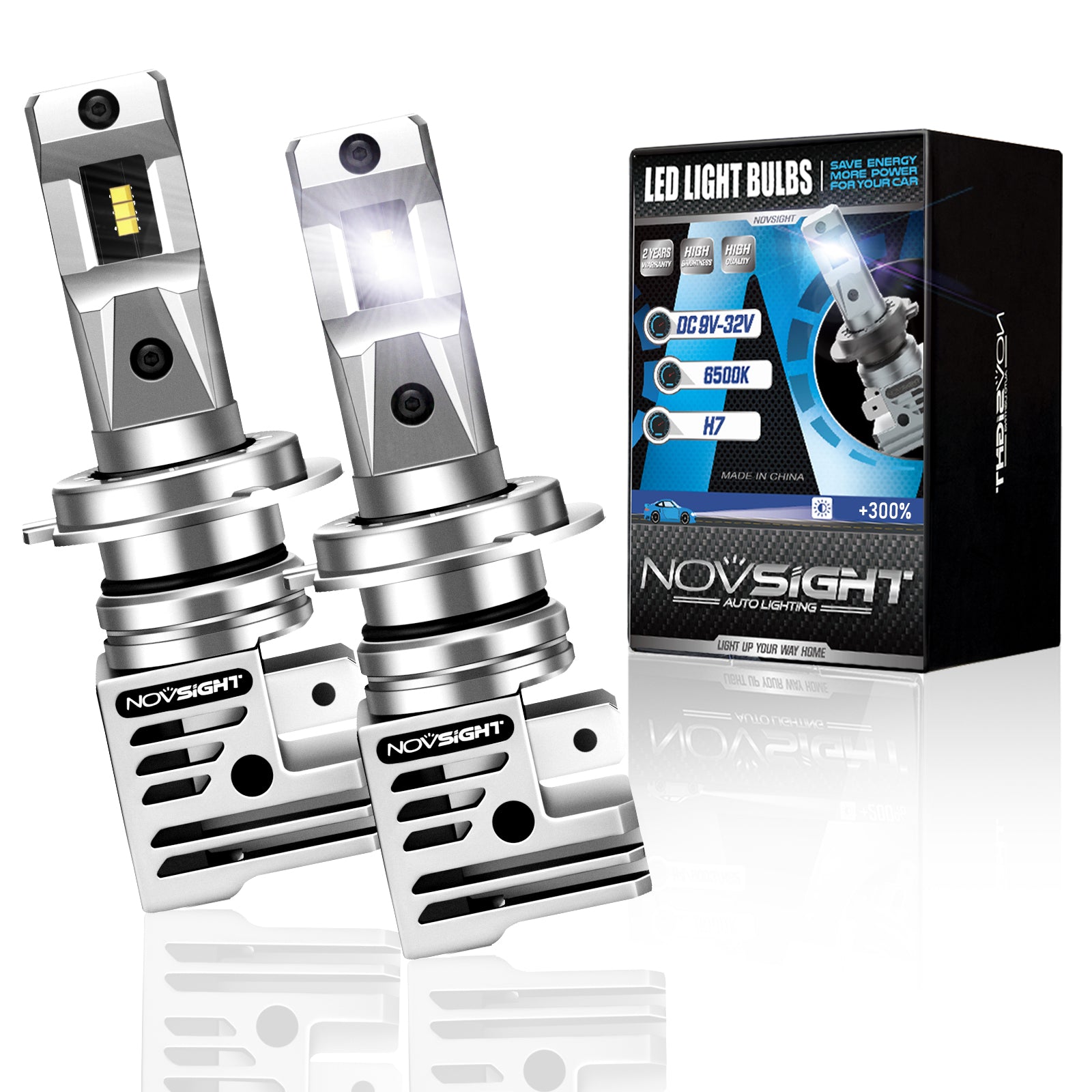 2014-2019 Mercedes Benz CLA250 H7 LED Bulb H7 Low Beam Replacement Kit, 6500K White Light - NOVSIGHT