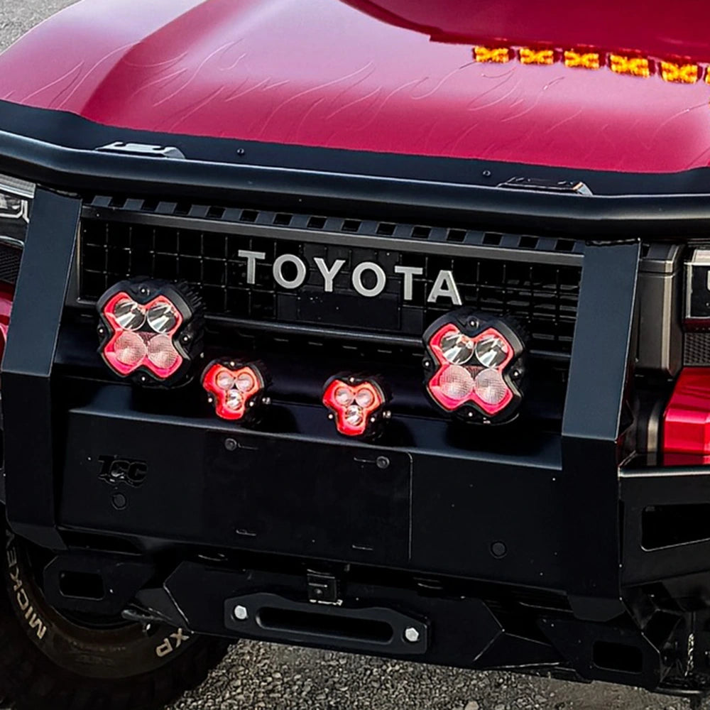 HALO SE Series 6-inch LED Pod Lights with Red and White DRL