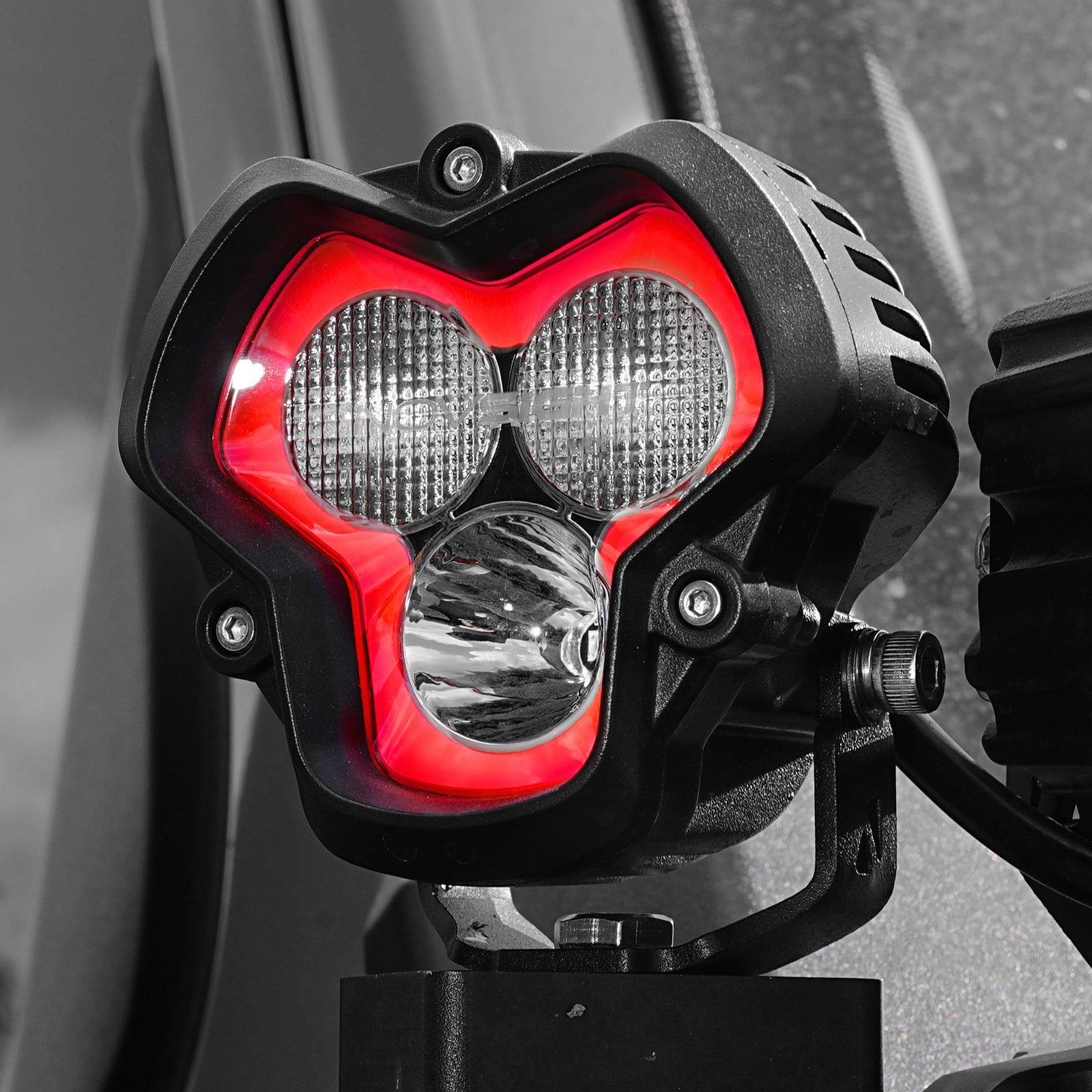 3-Inch HALO SE LED Pod Lights - Red Daytime Running Light for Off