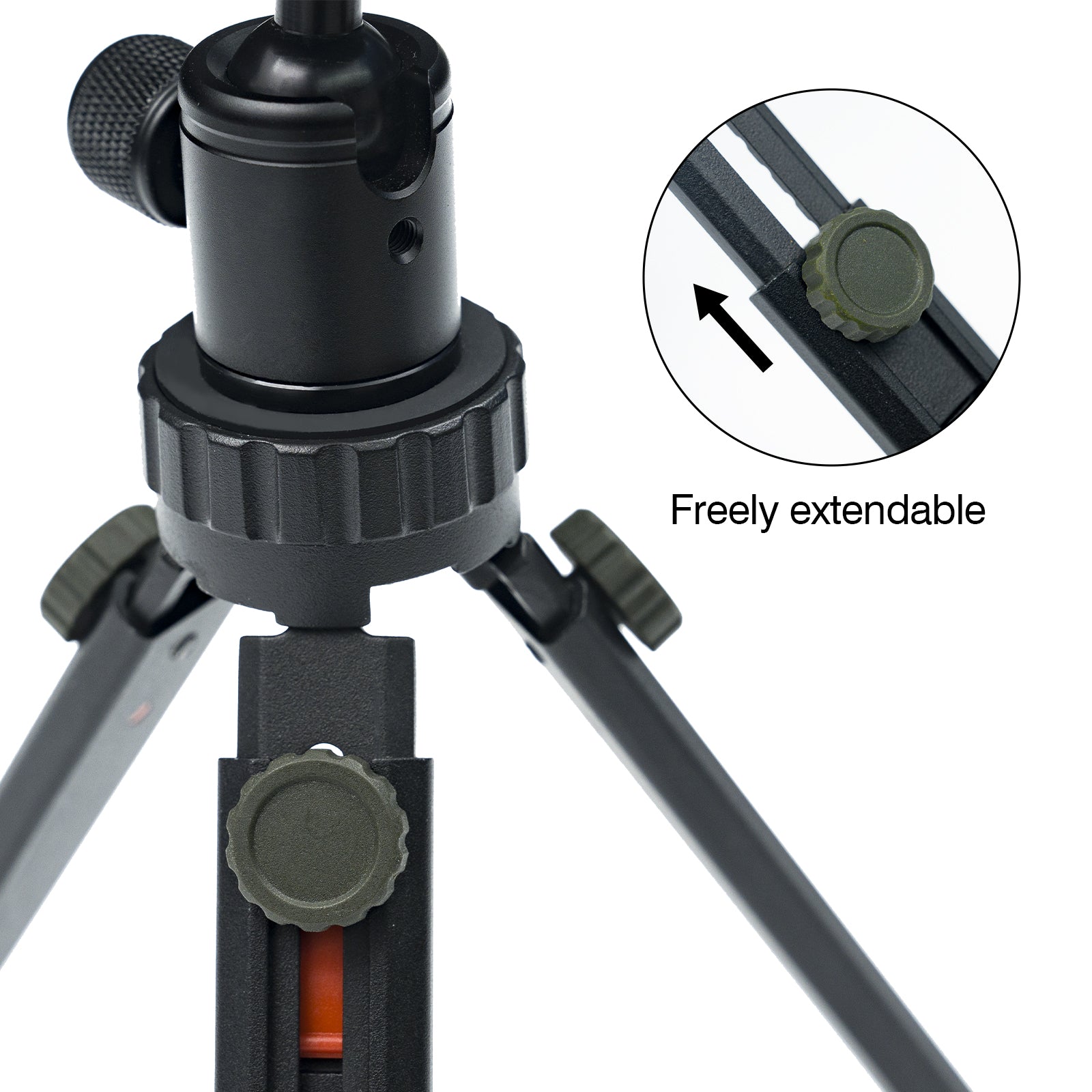 Portable LED Work Light Tripod 1/4 Spiral Portable Stand With Universal Shaft Extension Rod - NOVSIGHT