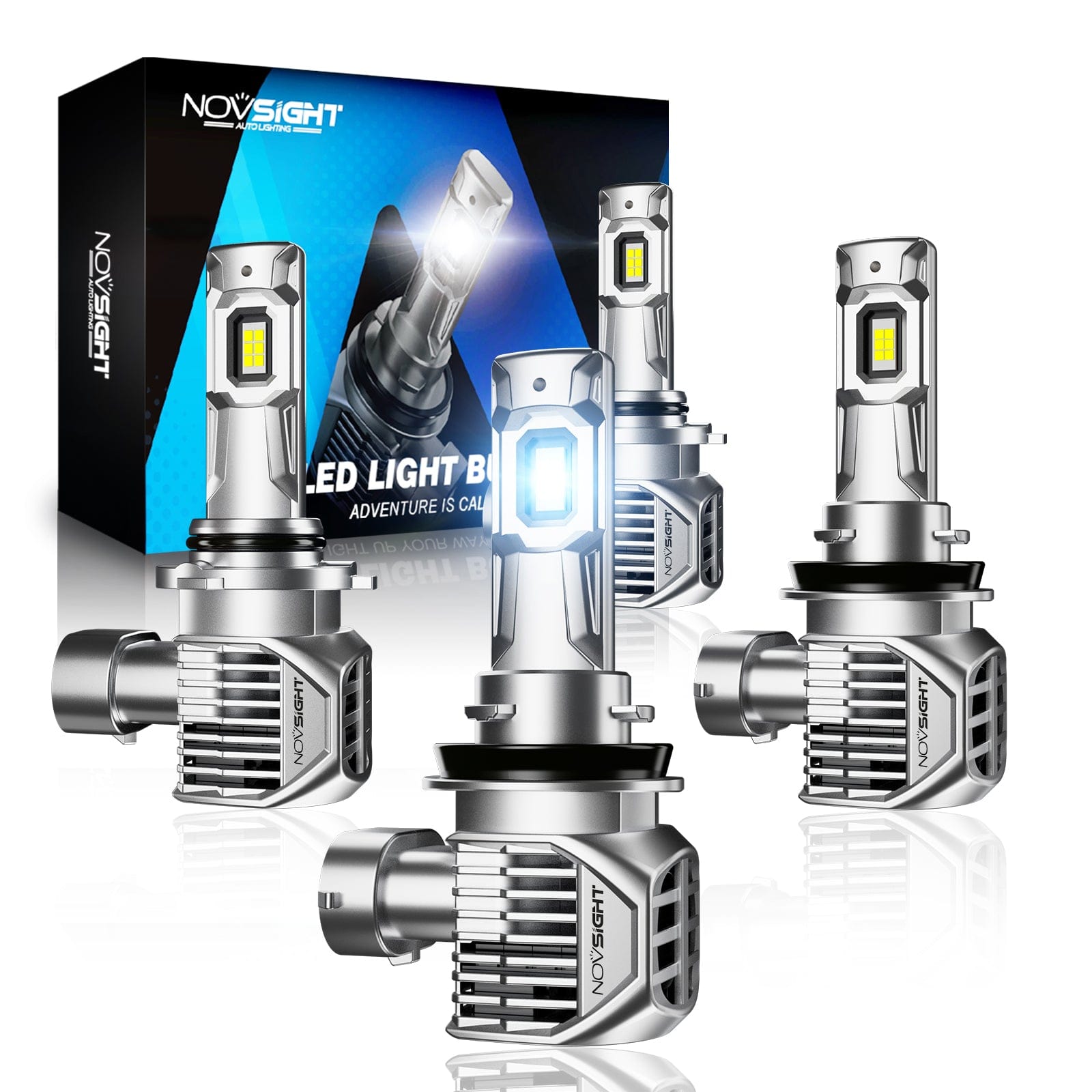 1997-2004 Chevrolet Corvette 9005 9006 LED Headlight Bulbs High and Low Beam Replacement Conversion Kit pack of 4 - NOVSIGHT