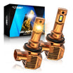 N62 Series | H11 H8 H9 LED Fog Light Bulbs 100W 22000LM 3000K Golden Yellow Amber | 2 Bulbs