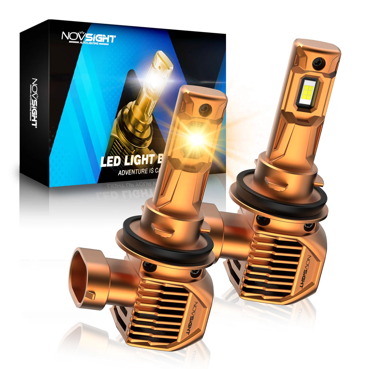 Novsight N62 Series H11 H8 H9 LED Fog Light Bulbs 100W 22000LM