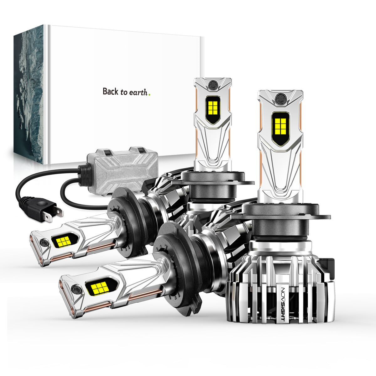 2003-2015 Mercedes Benz ML350/ML550 LED Headlight Bulb H7 Combo Hi/Lo Beam Halogen Replacement Kit | 4 Bulbs - NOVSIGHT