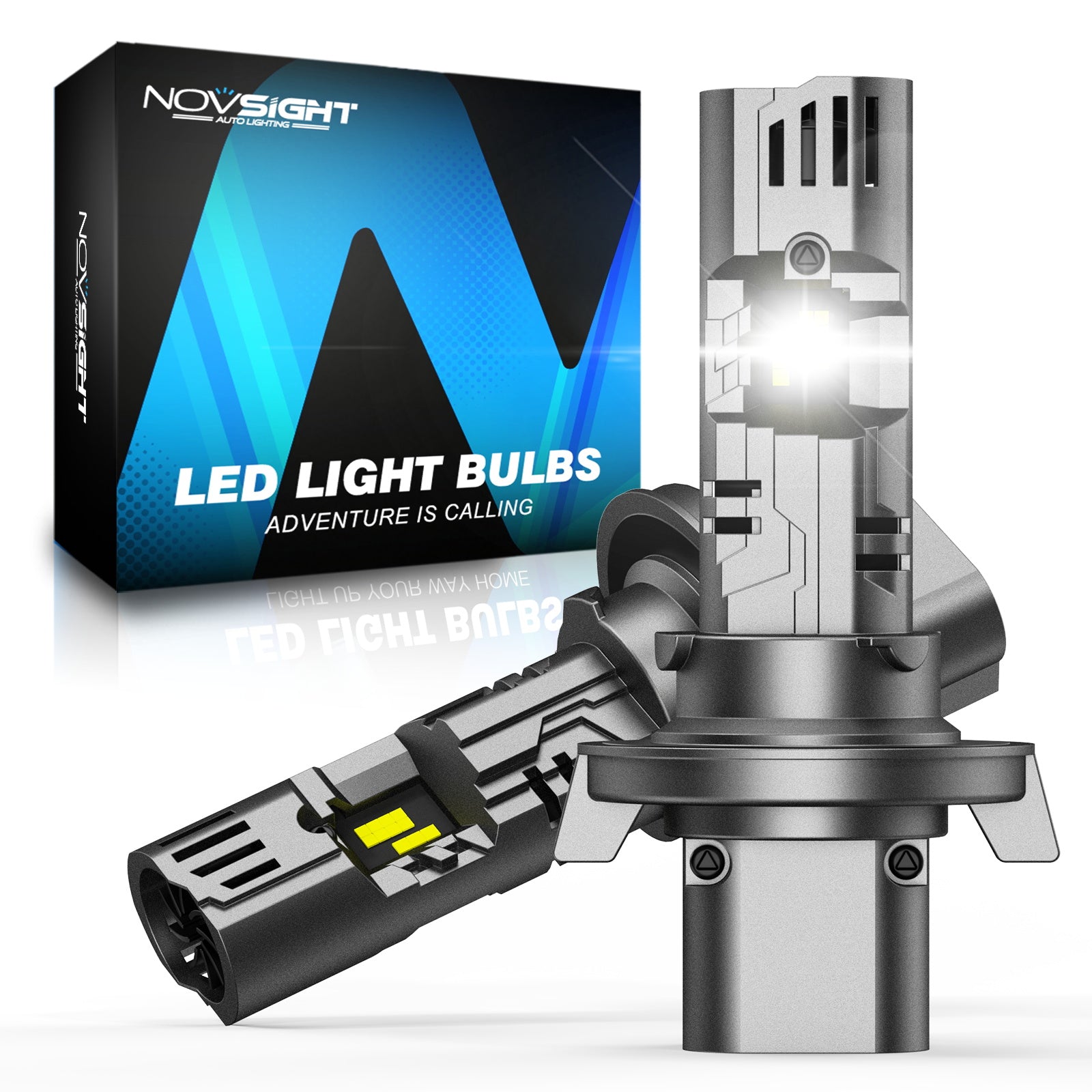 2005-2020 Ford F350 Super Duty Headlight Bulbs H13 9008 Hi/Lo Dual Beam Headlamp Replacement kits 1 Pair - NOVSIGHT