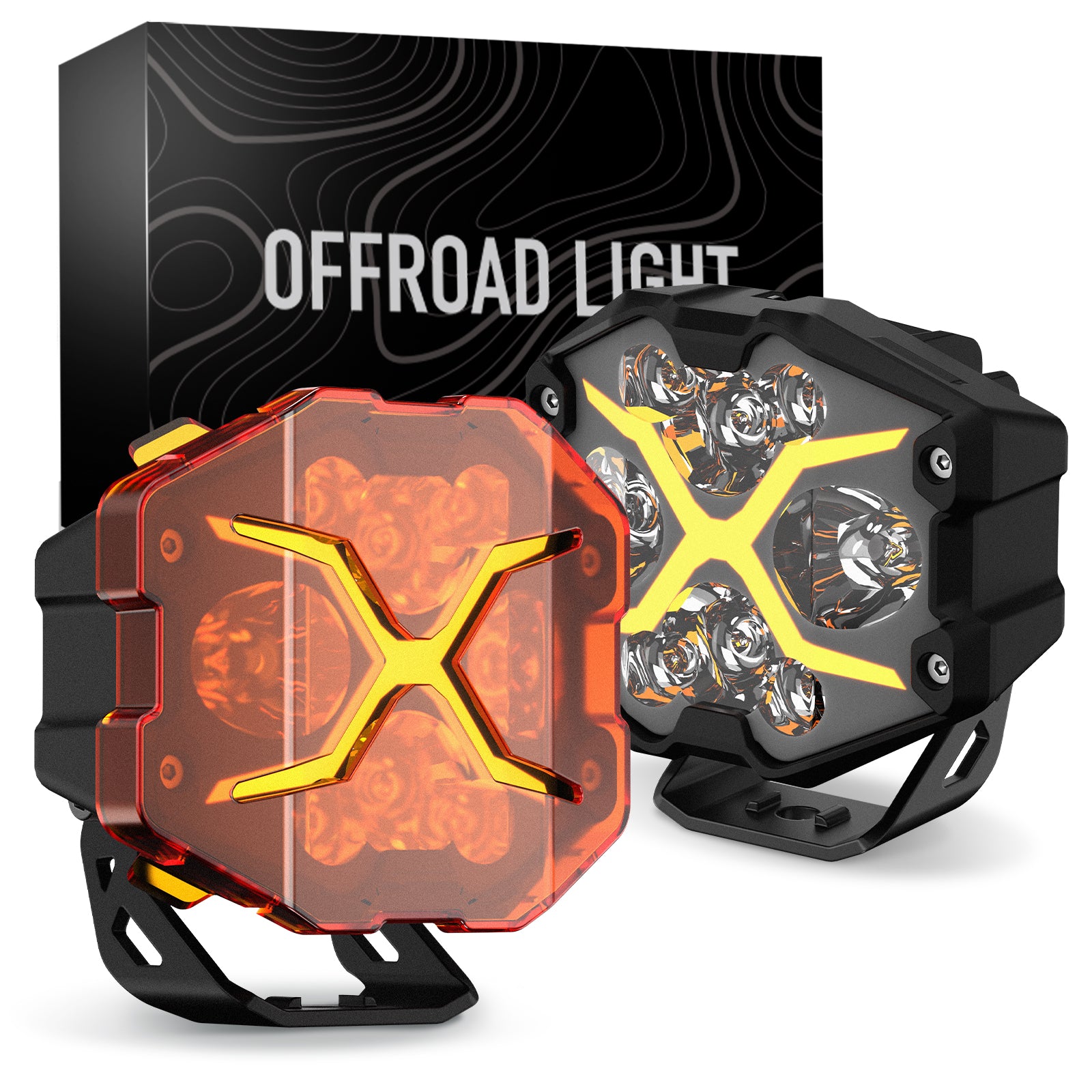 X-Series 4-inch LED Off-road Pod Light Driving Beam with Bluetooth Switch Panel - NOVSIGHT