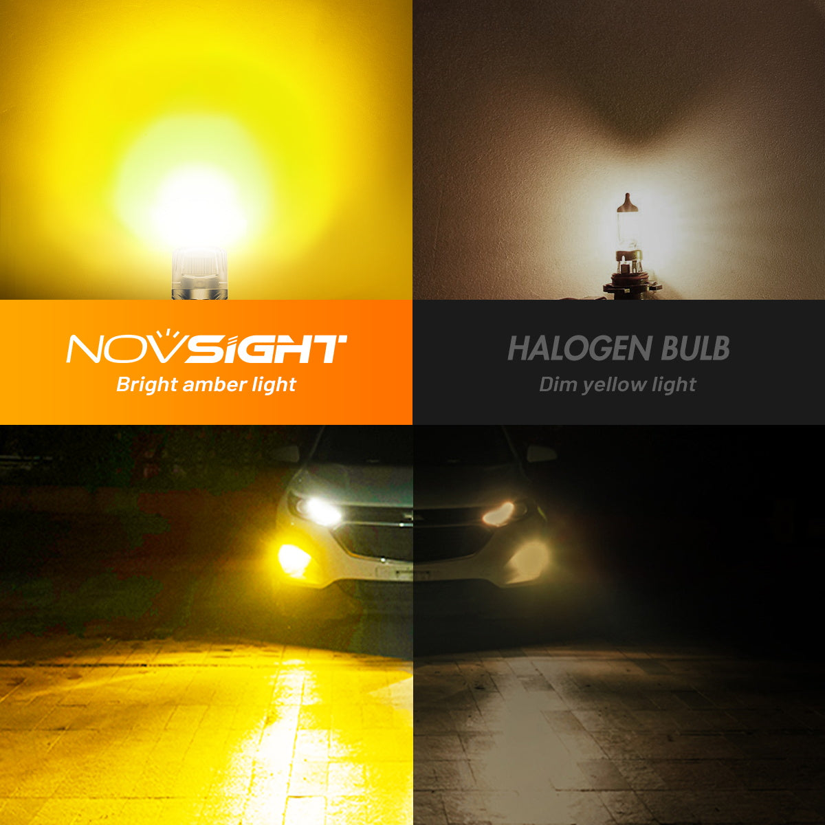 1156 180°BAU15S PY21W BAW15S PR21W LED Bulbs for Rear Front Turn Signal Lights - Yellow - NOVSIGHT