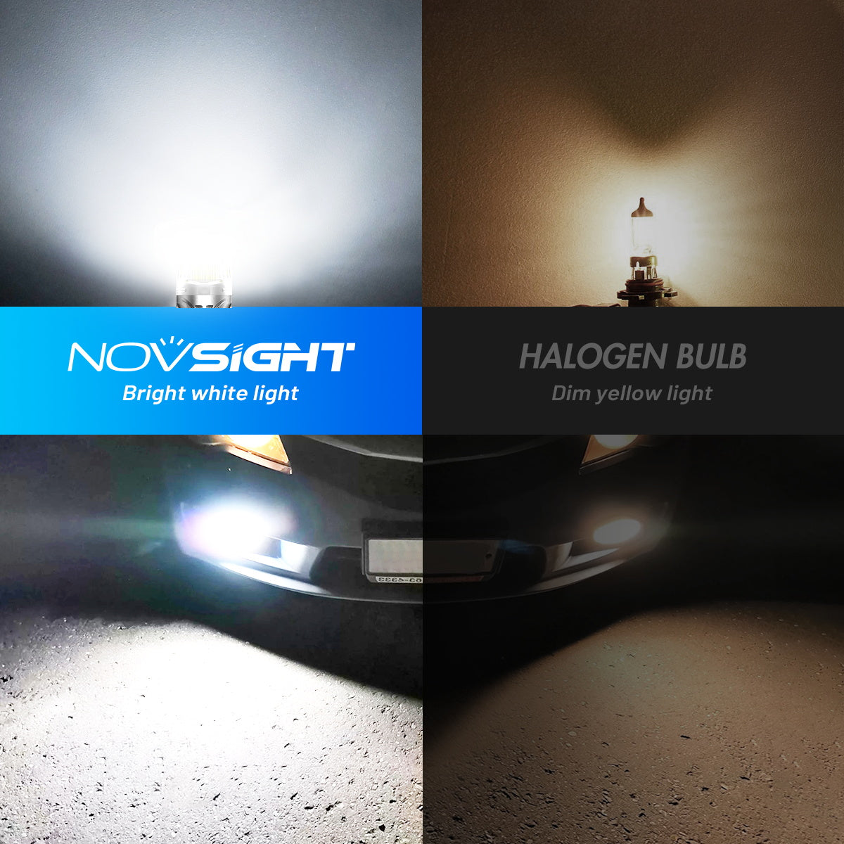 7443 T20 7444 W21 5W LED Bulbs for Rear Front Sinal Lights DRL - White - NOVSIGHT