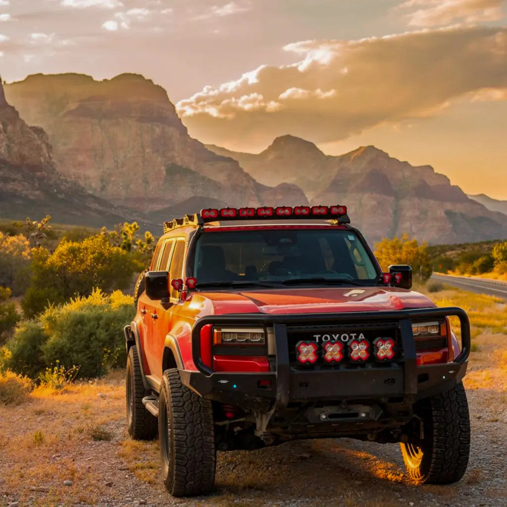 HALO SE Series 6-inch LED Pod Lights with Red and White DRL