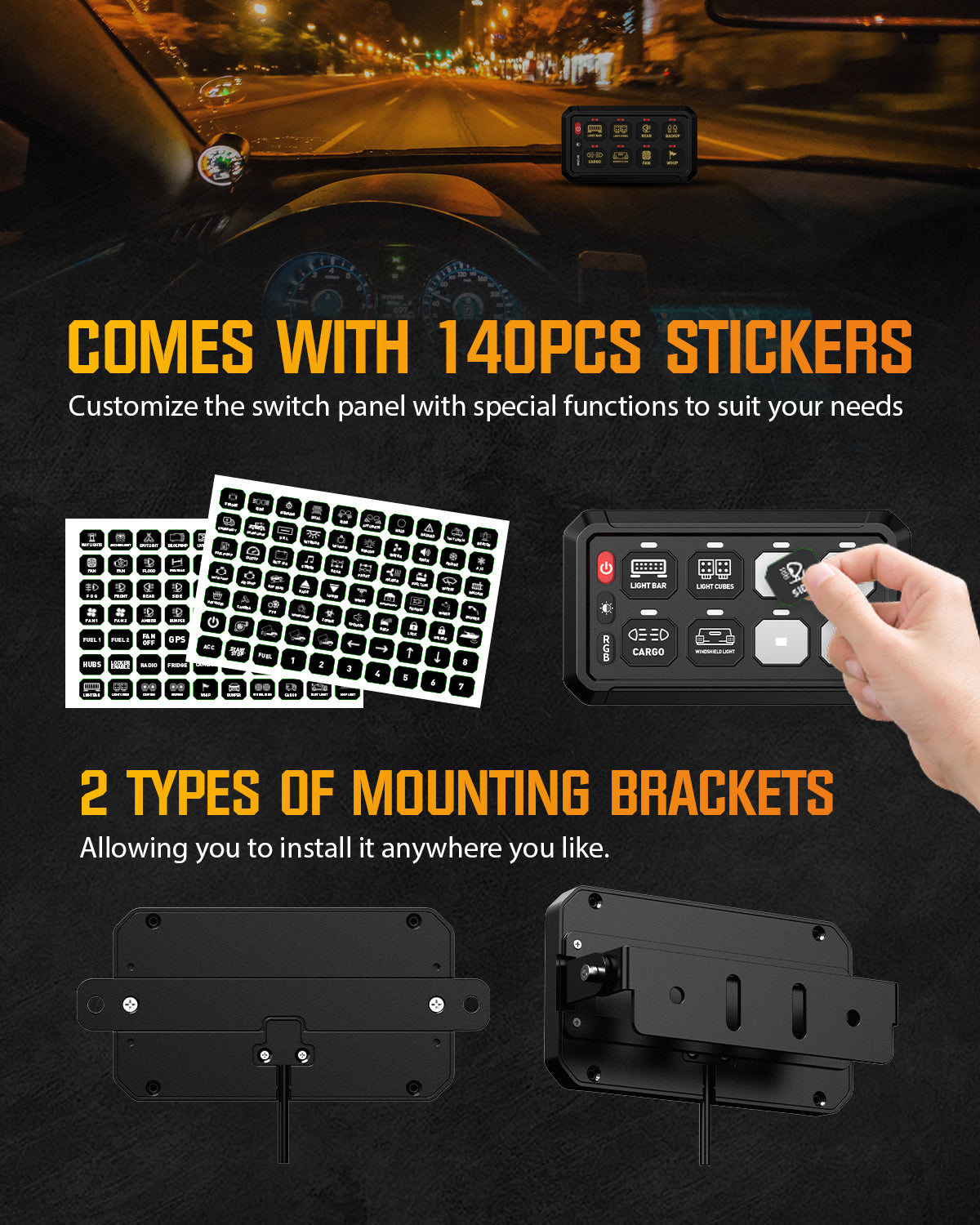 Novsight Bluetooth RGB Switch Panel Kit 8 Gang/12 Gang with App - NOVSIGHT
