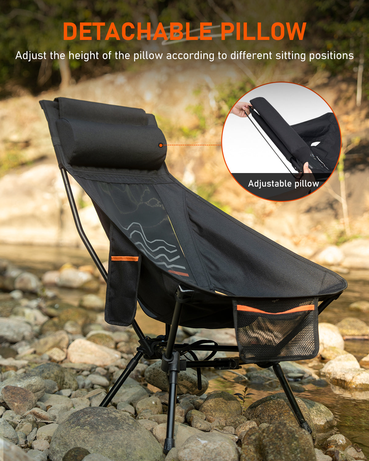 Rove Series | Camping Chair Foldable Contour Pattern 1PC/Set - NOVSIGHT