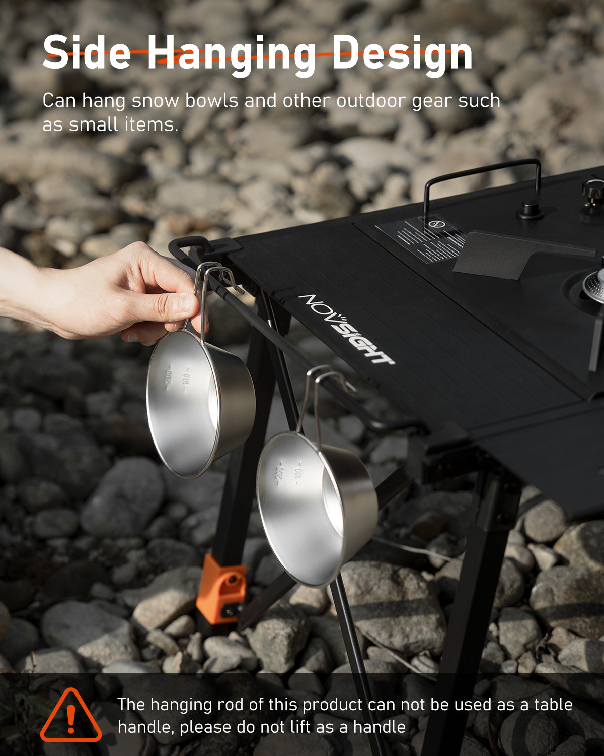 Rove Series | Camping Dining Table IGT Iron Grill Table Foldable Height Adjustable - NOVSIGHT