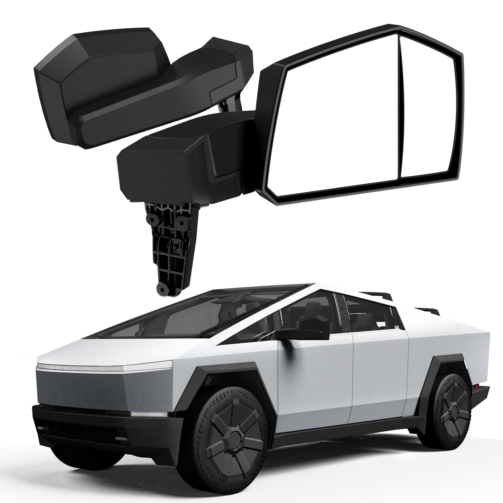 Tesla Cybertruck 90-Degree Adjustable Side Door Mirrors - NOVSIGHT