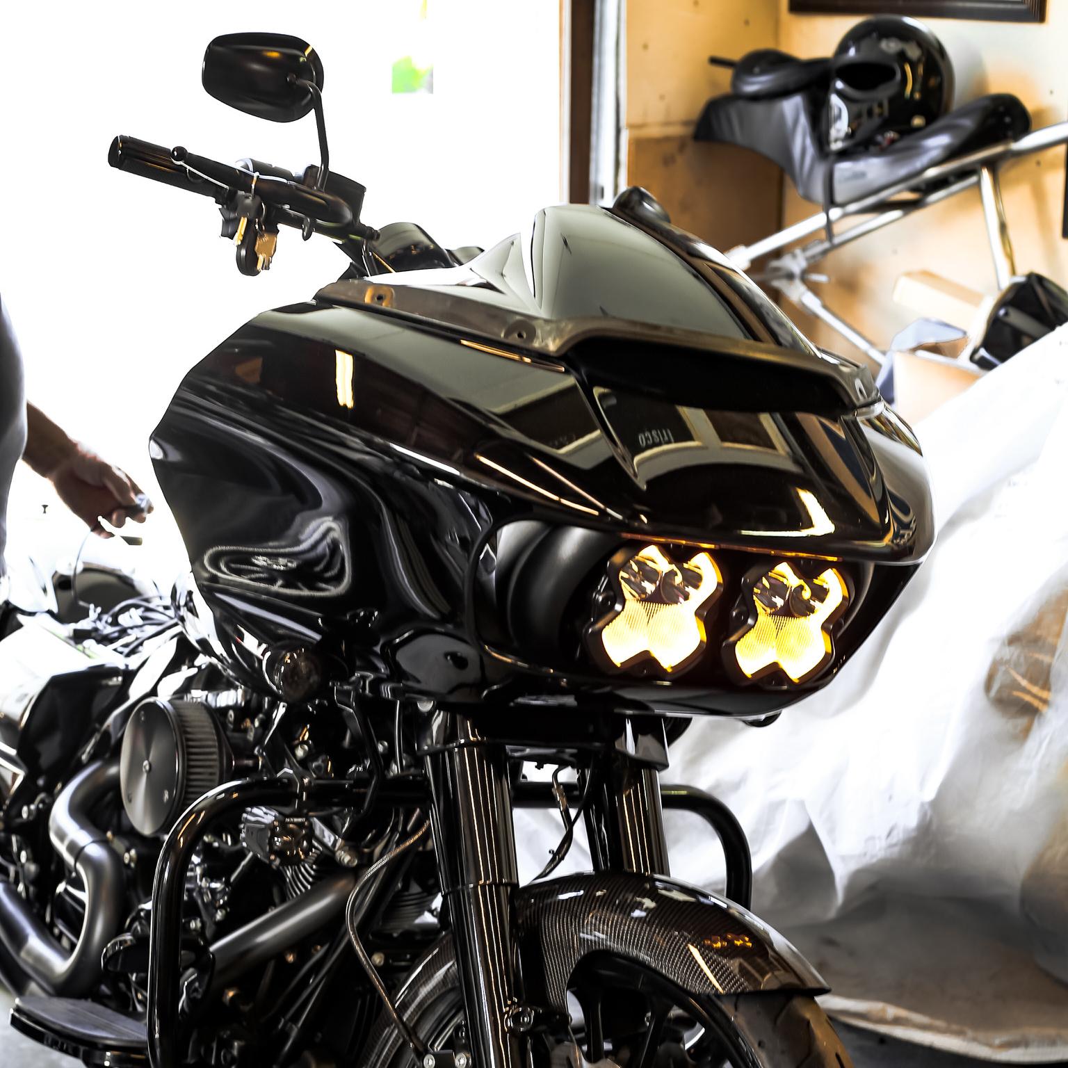 Halo Series LED Pod Lights Kit for Harley Motorcycles - NOVSIGHT