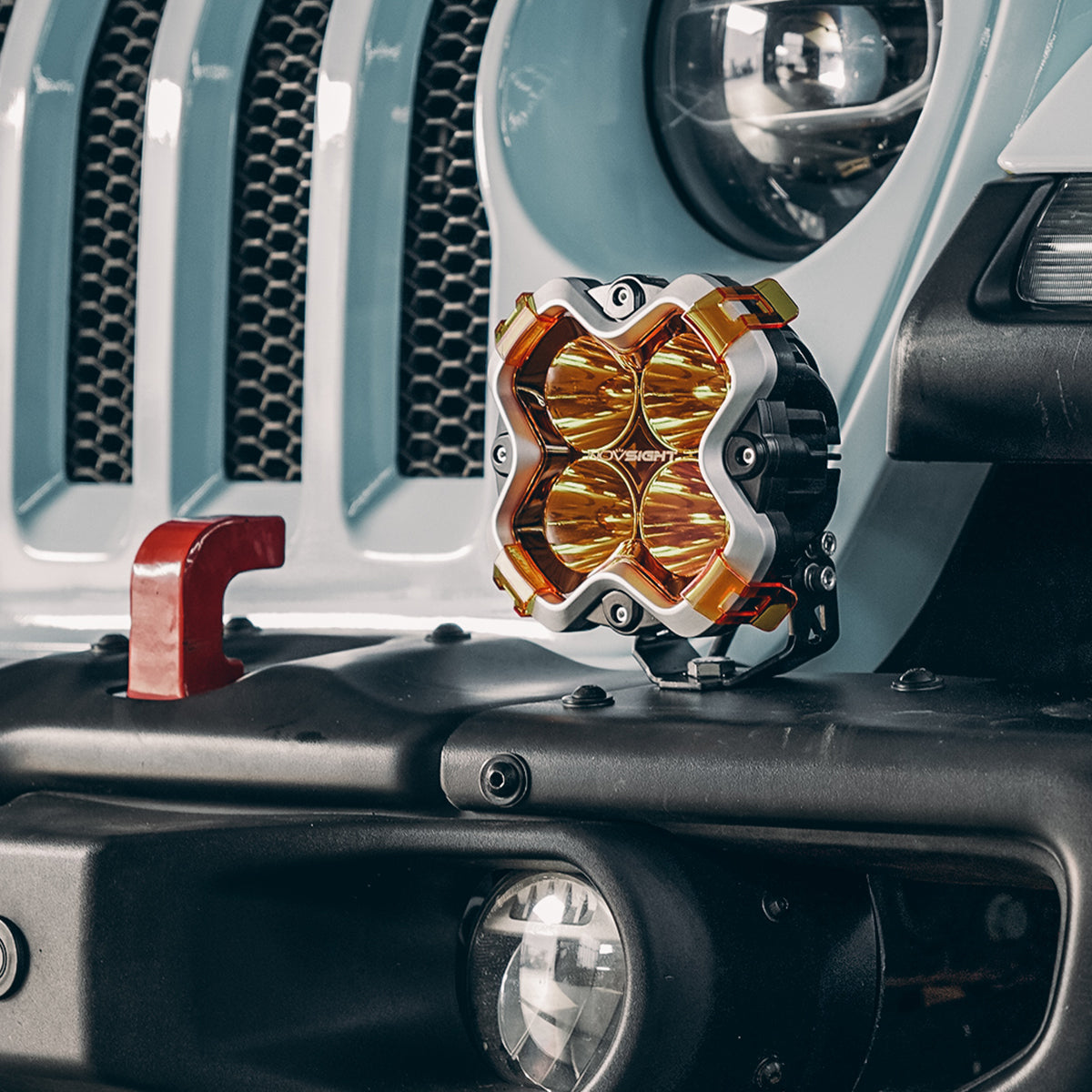 Halo Series 6-inch LED Pod Lights Kit for Jeep Wrangler Jeep Gladiator Jeep Mojave - NOVSIGHT