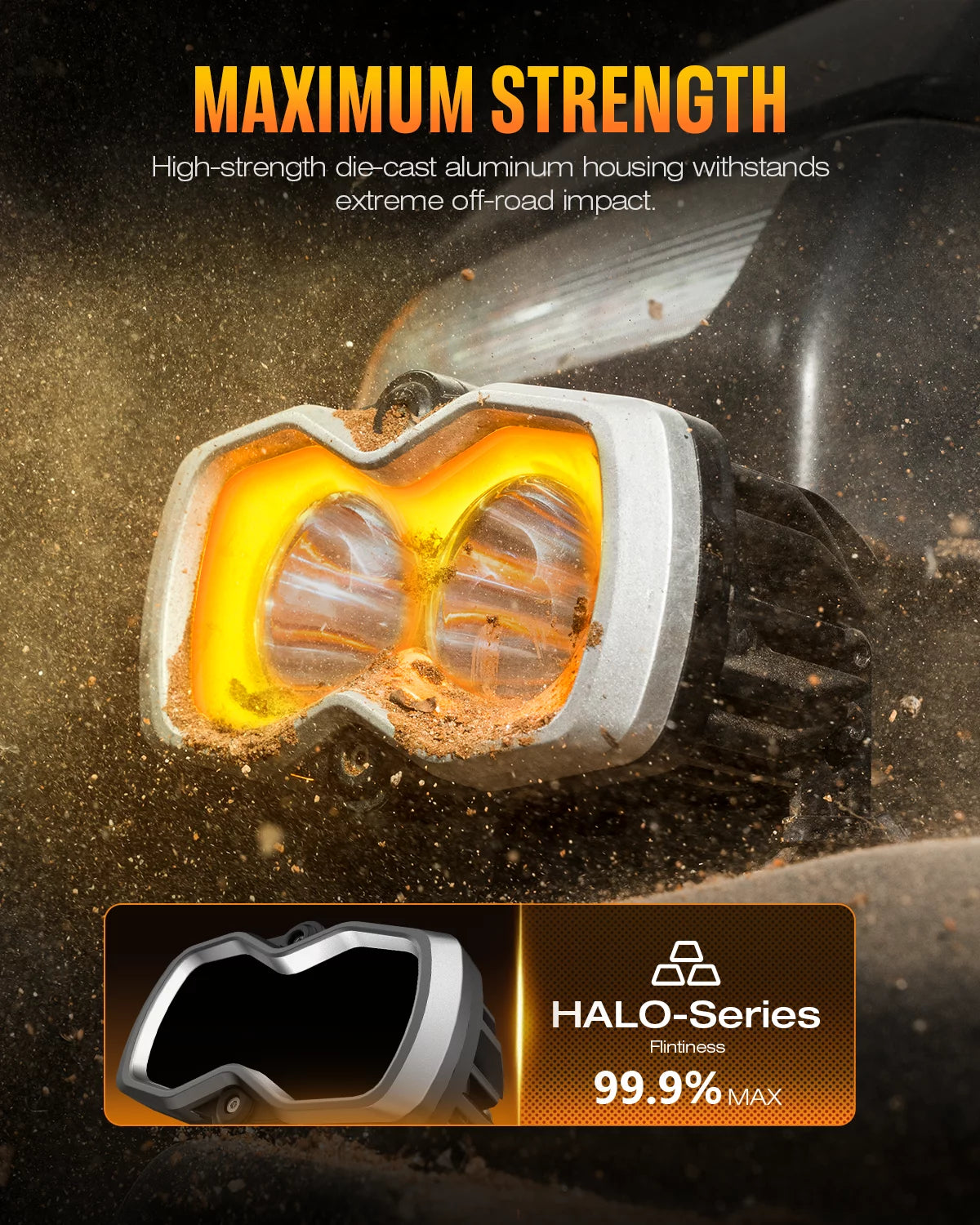 HALO Serie 4,5" LED-Pod-Leuchten mit Tagfahrlicht, 35W Doppel-Leuchten-Kit-System Paar