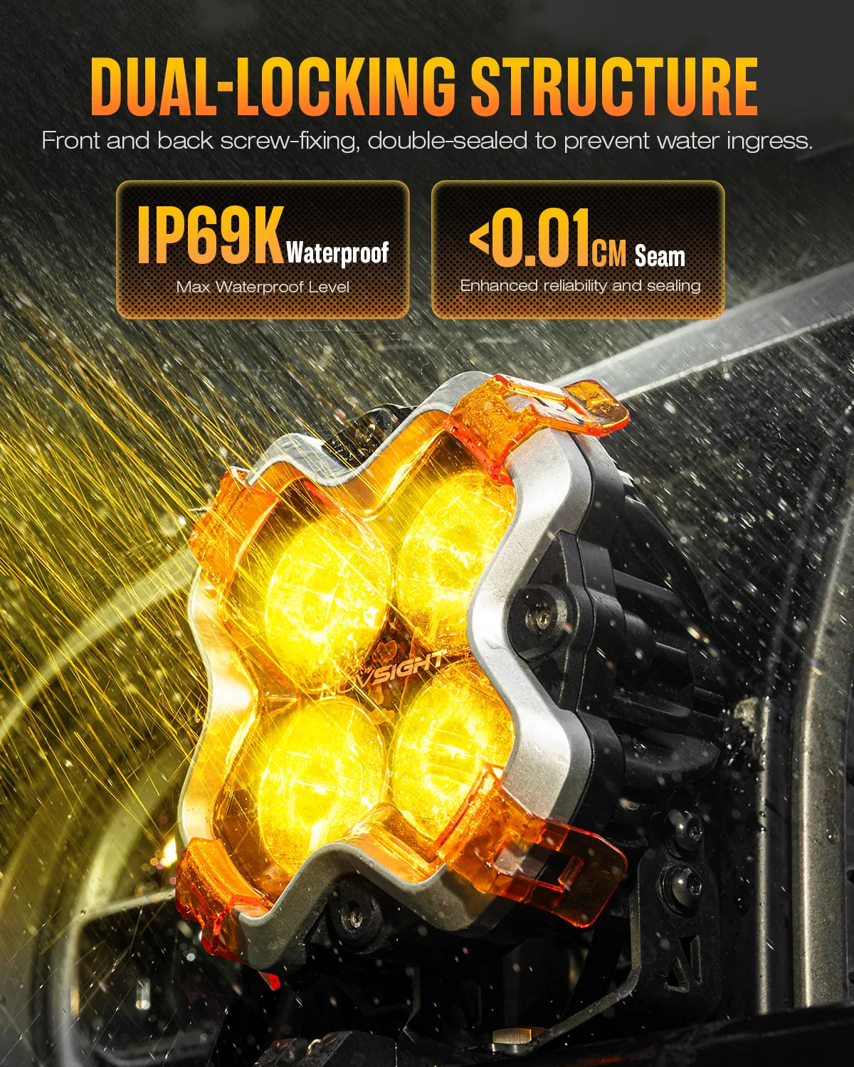 HALO Standard Series 6" LED Pod Lights with DRL 60W Twin Light Kit System Pair