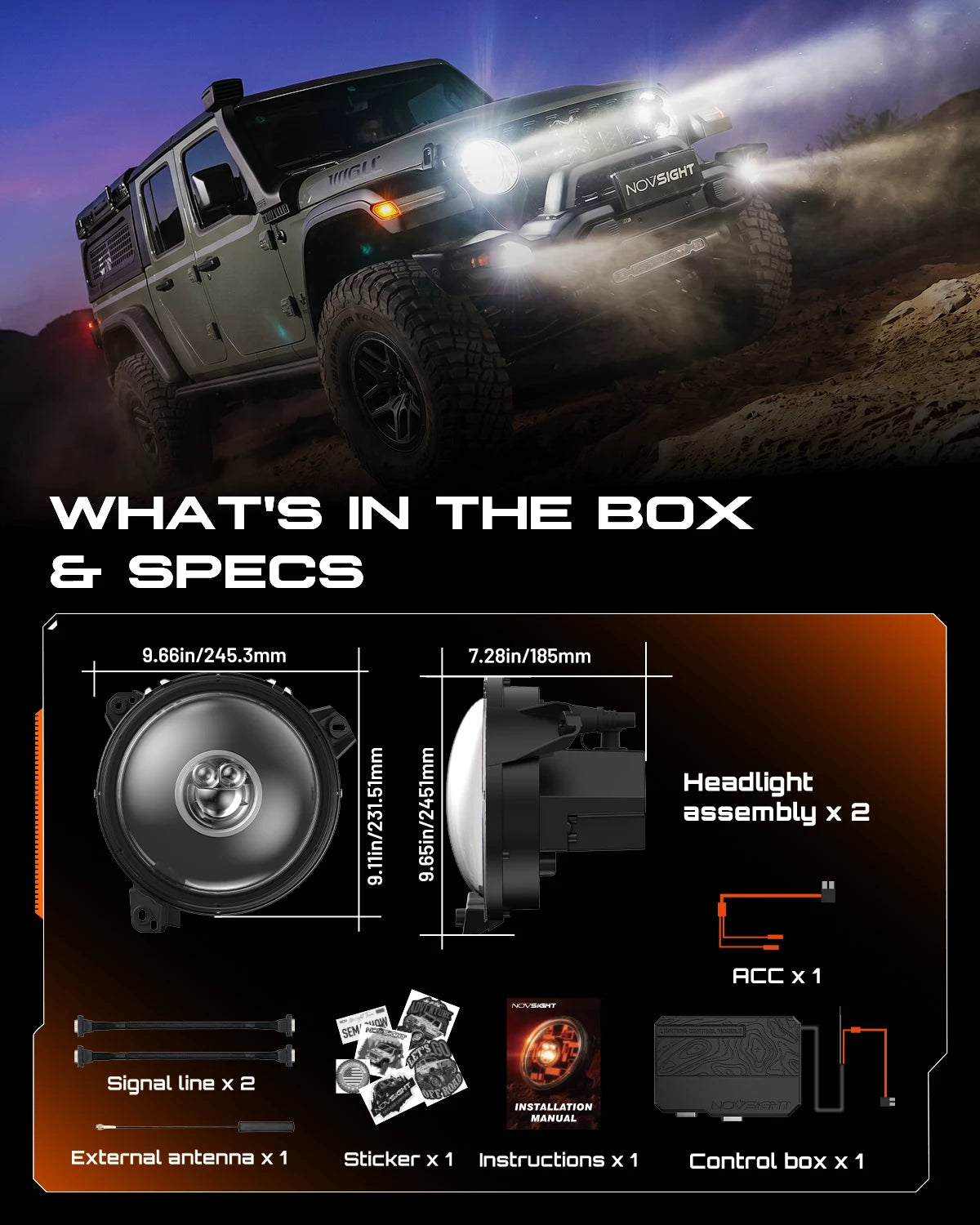 PRE-SALE CYBEREYE 9" Custom Dynamic LED Screen Headlights US DOT Certified for Jeep Wrangler JL & Gladiator JT 2018-2026