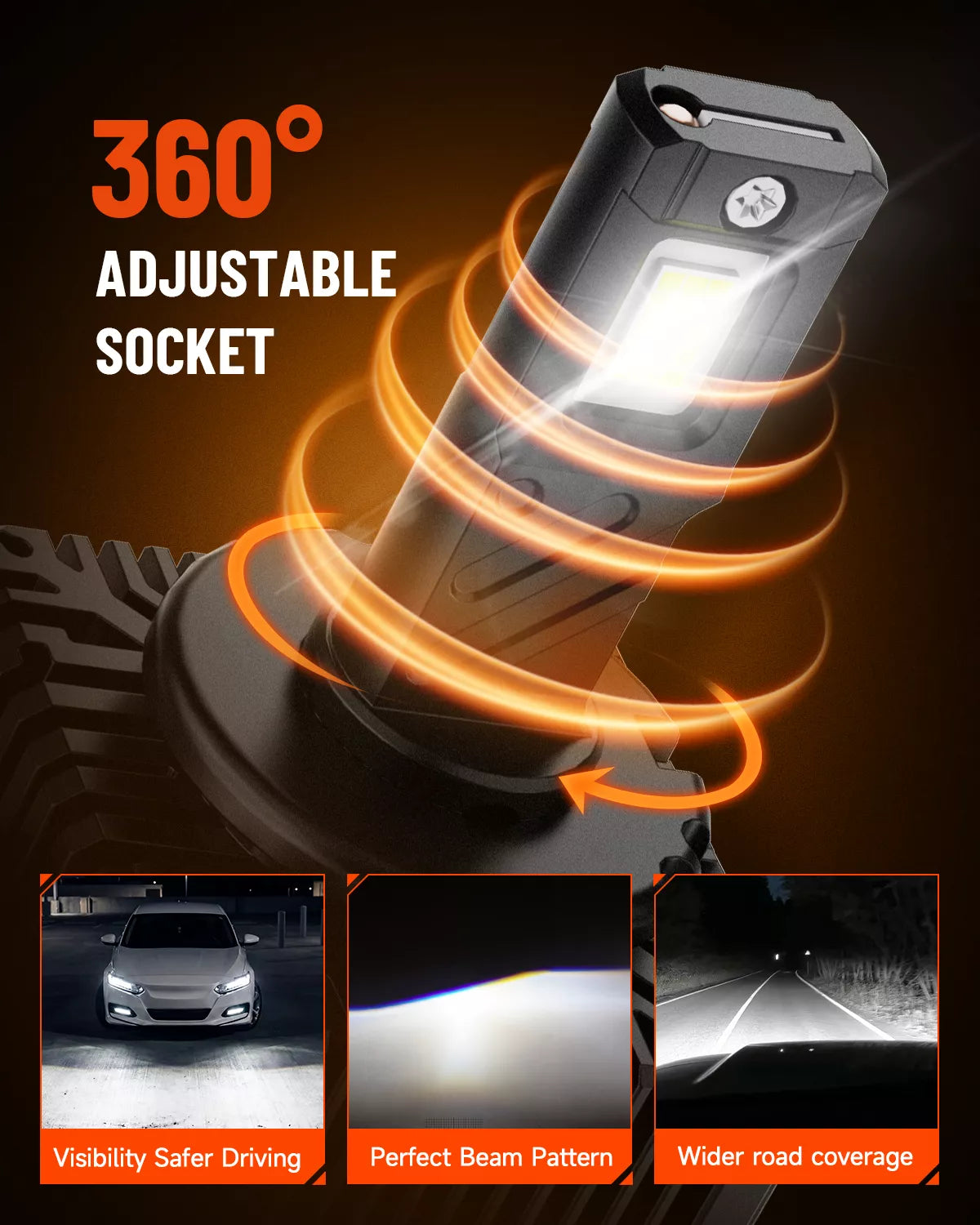 NOVSIGHT T25 D3-LED-Bulbs for LED Lighting Upgrade - Image 4