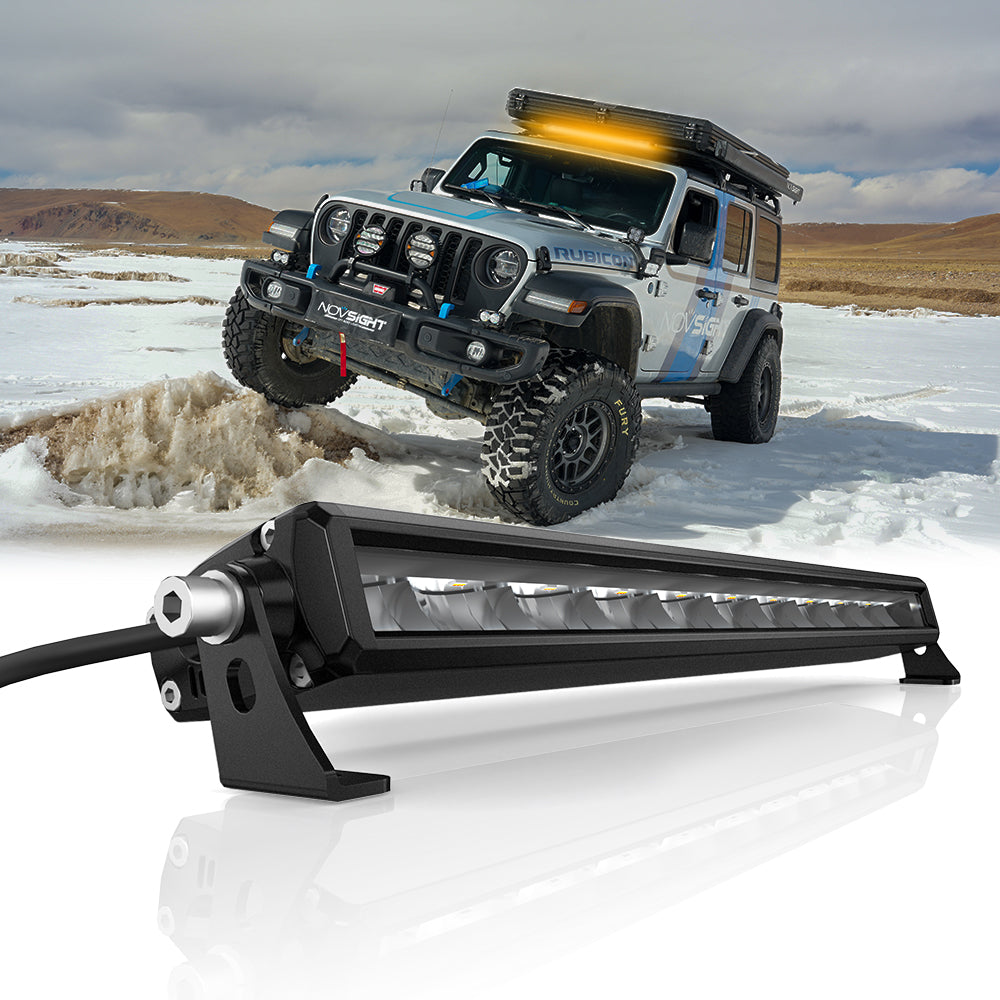 Rock Series 8 Inch Single Row Dual Color Beam LED Off-Road Light Bar W
