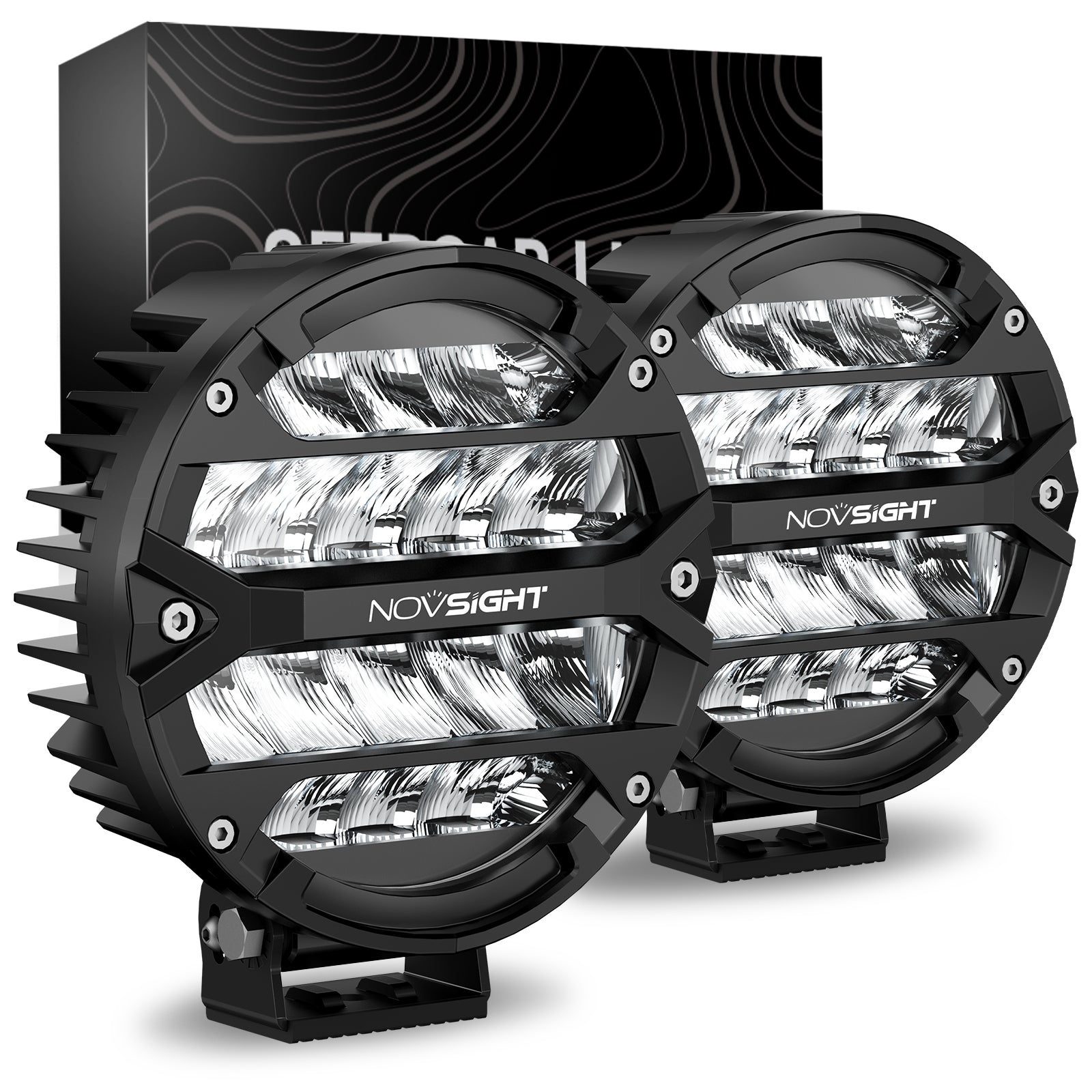 Rock Series | 7-inch LED Pod Round Lights Diving Lights - NOVSIGHT