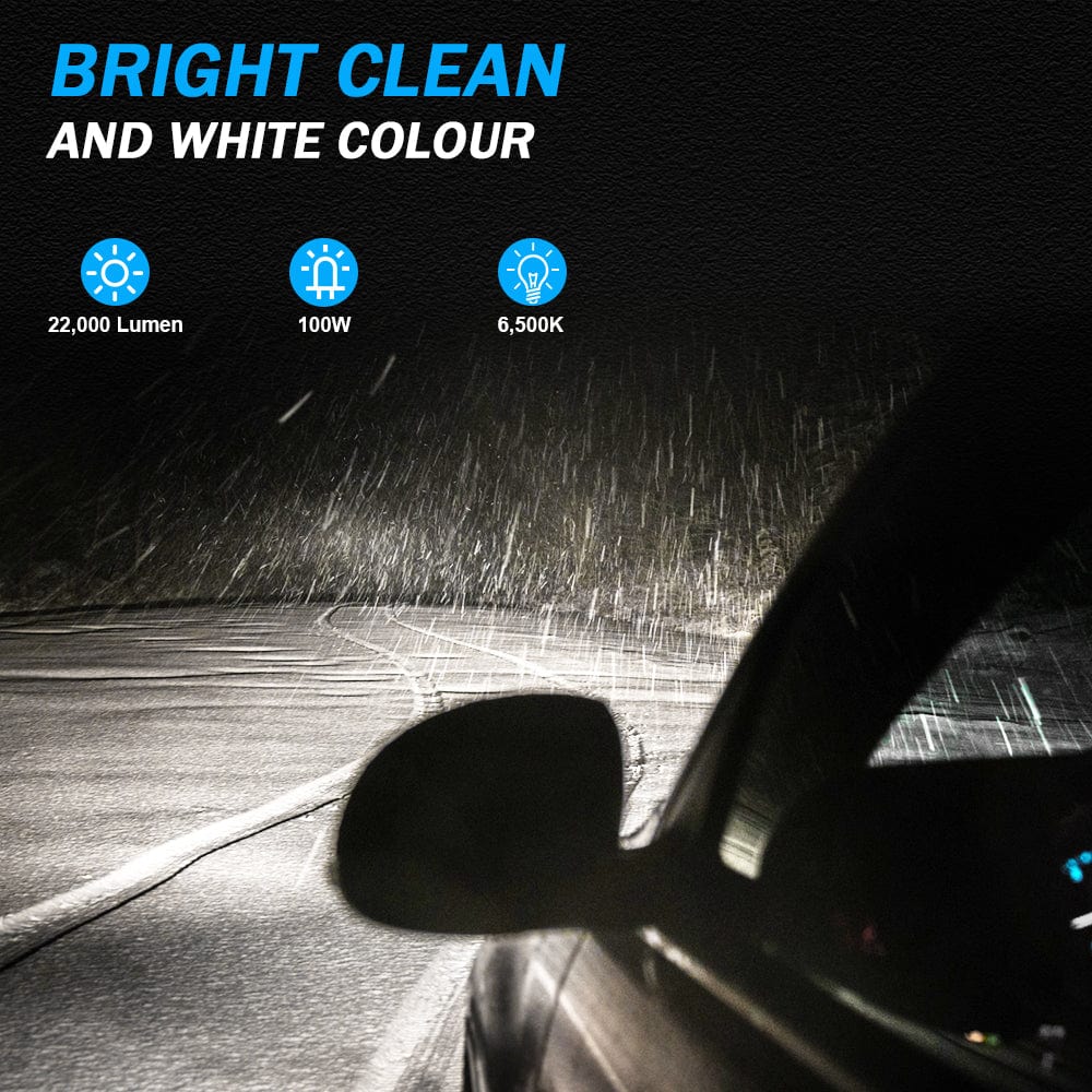 N62 Ultra Series Wireless | H4 HB2 9003 LED Bulbs Automotive Specific Chipsets 100W 22000LM 6500K White | 2 Bulbs - NOVSIGHT