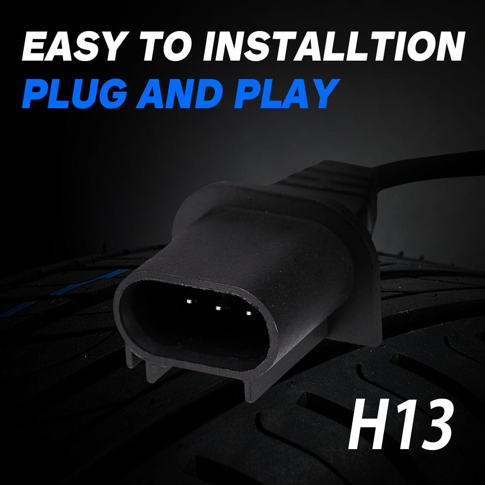 N11 Standard Series | H13 9008 LED Bulbs Cost-Effective 60W 13000LM 6500K White | 2 Bulbs - NOVSIGHT