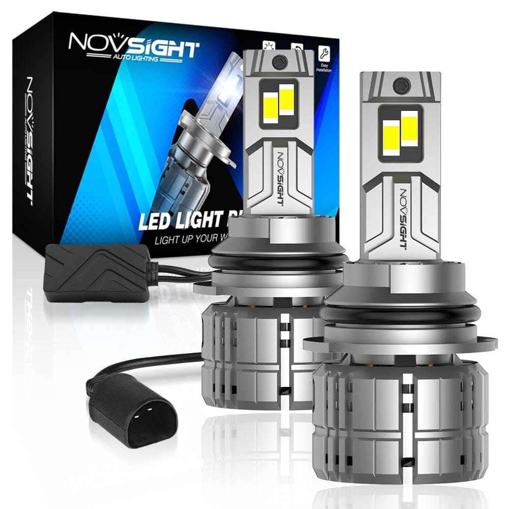 N60 Ultra Series | 9005 9006 H11 H4 H7 H13 9004 9007 9012 LED Bulbs Super Bright 200W 40000LM 6500K White | 2 Bulbs - NOVSIGHT