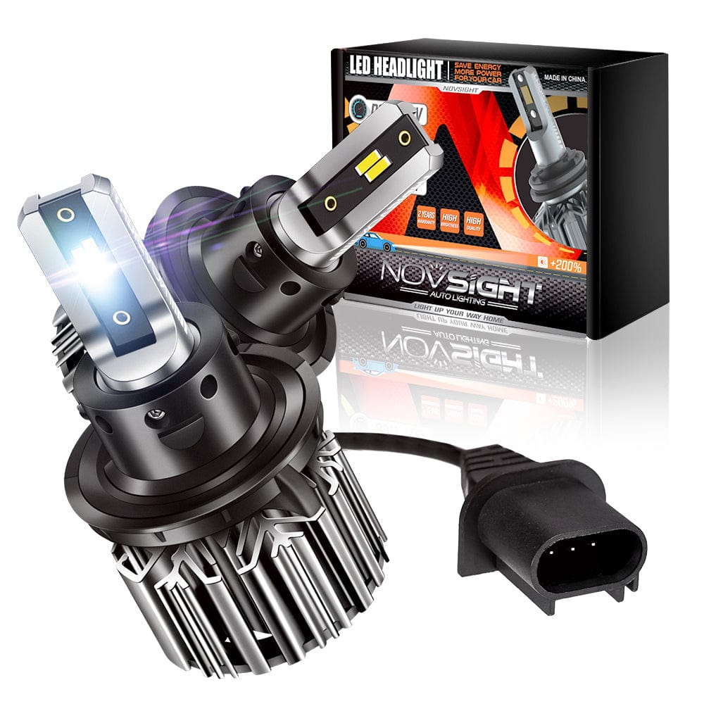 N11 Standard Series | H4 H7 H11 H13 9004 9005 9006 9007 9012 LED Bulbs Cost-Effective 60W 13000LM 6500K White | 2 Bulbs - NOVSIGHT