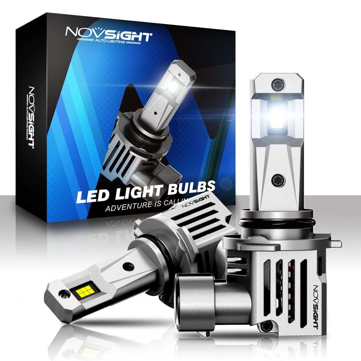 N66 Pro Series Wireless | 9005 9006 H4 H7 H11 LED Bulbs Perfect Beam 80W 18000LM 6500K White | 2 Bullbs - NOVSIGHT