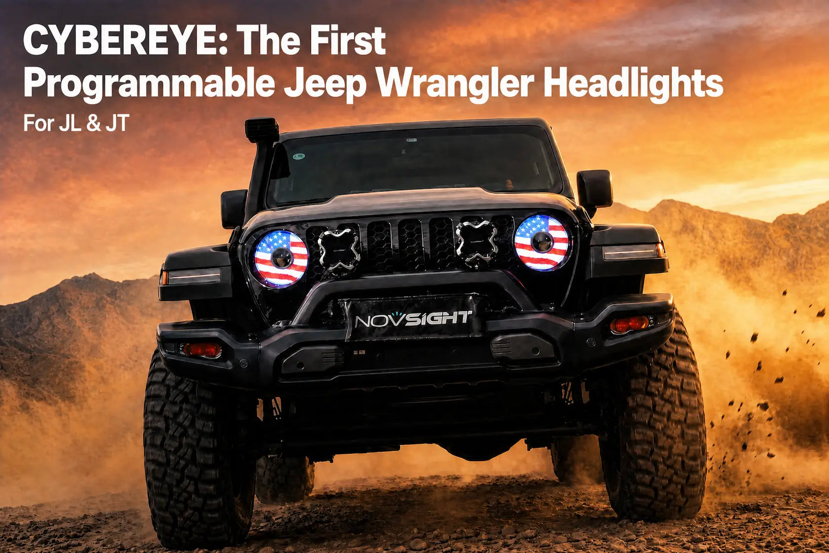 CYBEREYE: App-Programmable LED Headlights for Jeep Wrangler JL & JT