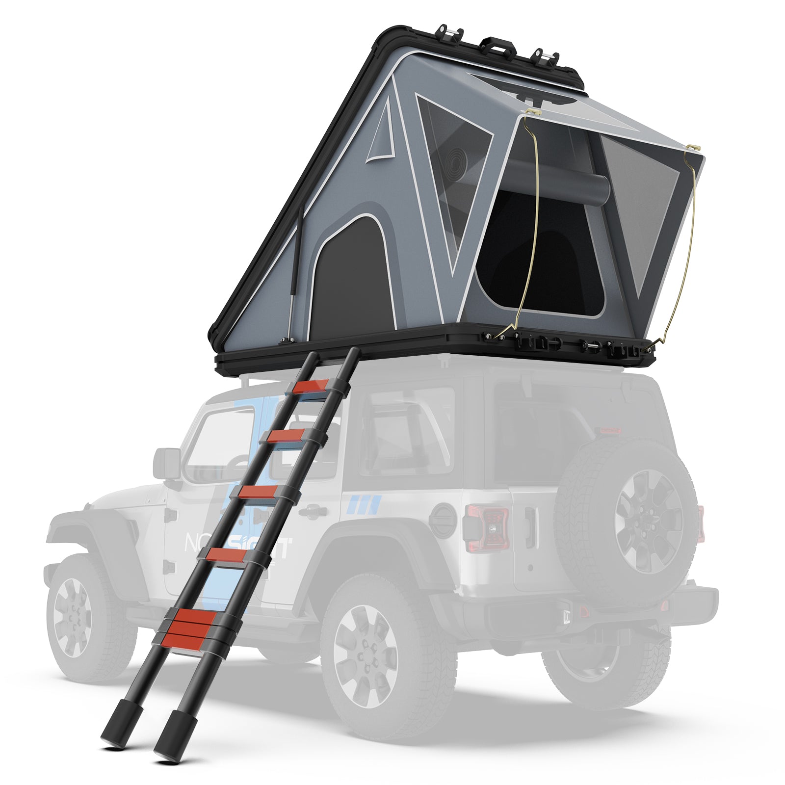 Novsight Rooftop Tent Hard Shell Off-road Camping Lightweight Tent 2–3 people for Cars JEEP Trucks and SUVs - NOVSIGHT
