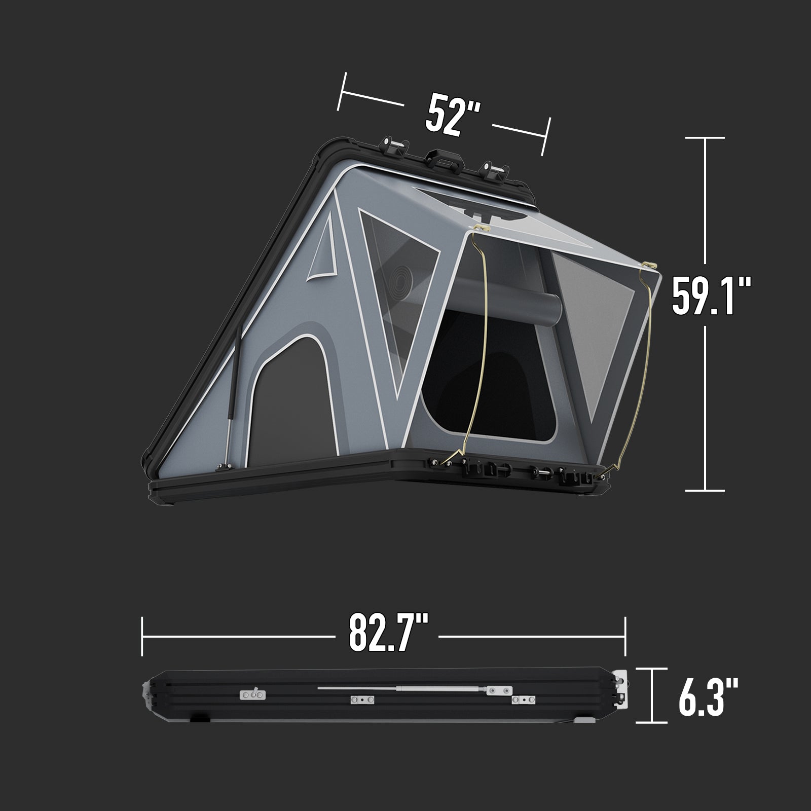 Novsight Outdoor Hard Shell Rooftop Tent - NOVSIGHT