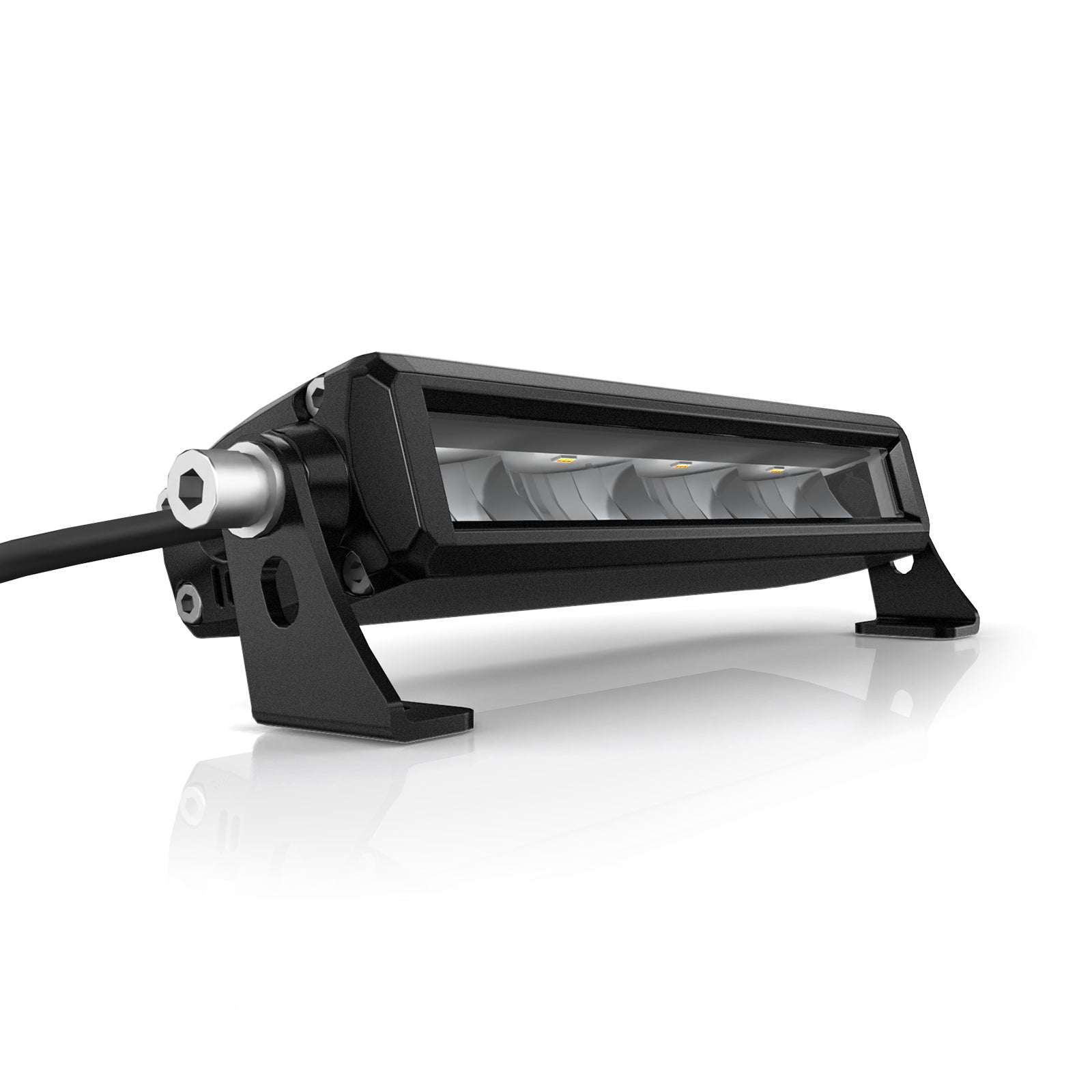 Off Road LED Light Bar 10 Inch Single Row Dual Beam White Amber - NOVSIGHT