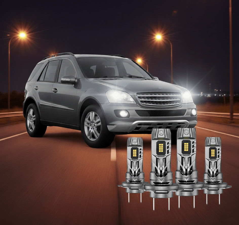 2003-2015 Mercedes Benz ML350/ML550 LED Headlight Bulb H7 Combo Hi/Lo Beam Halogen Replacement Kit | 4 Bulbs - NOVSIGHT