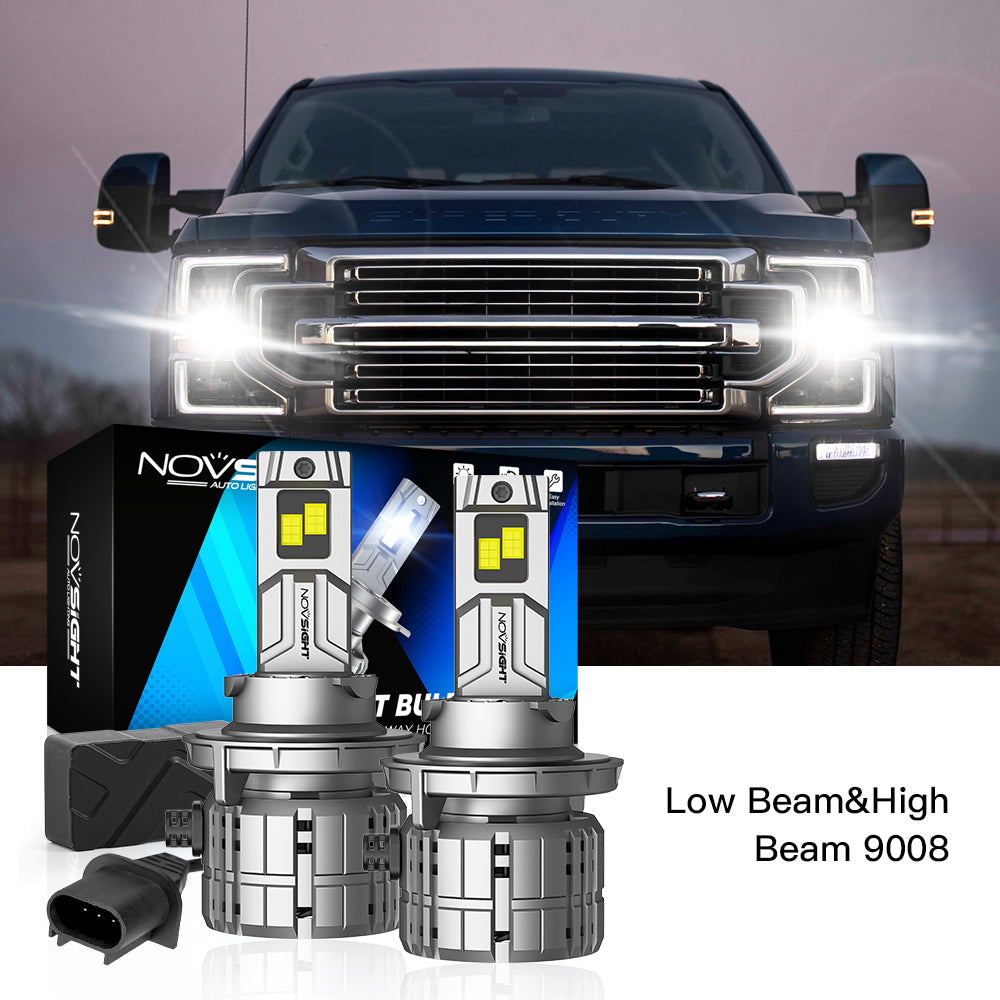 Fit for 2005-2022 Ford F-350 Super Duty H13 9008 LED Headlights Bulbs - NOVSIGHT
