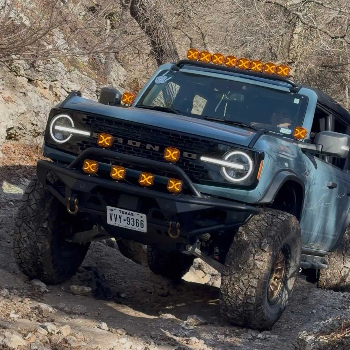Ford Bronco With X Series 4-Inch LED Pod Light X-Line DRL Driving Lights