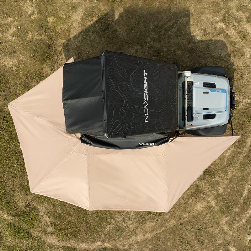 Novsight 270 Degree Car Side Awning for Camping – Khaki - NOVSIGHT